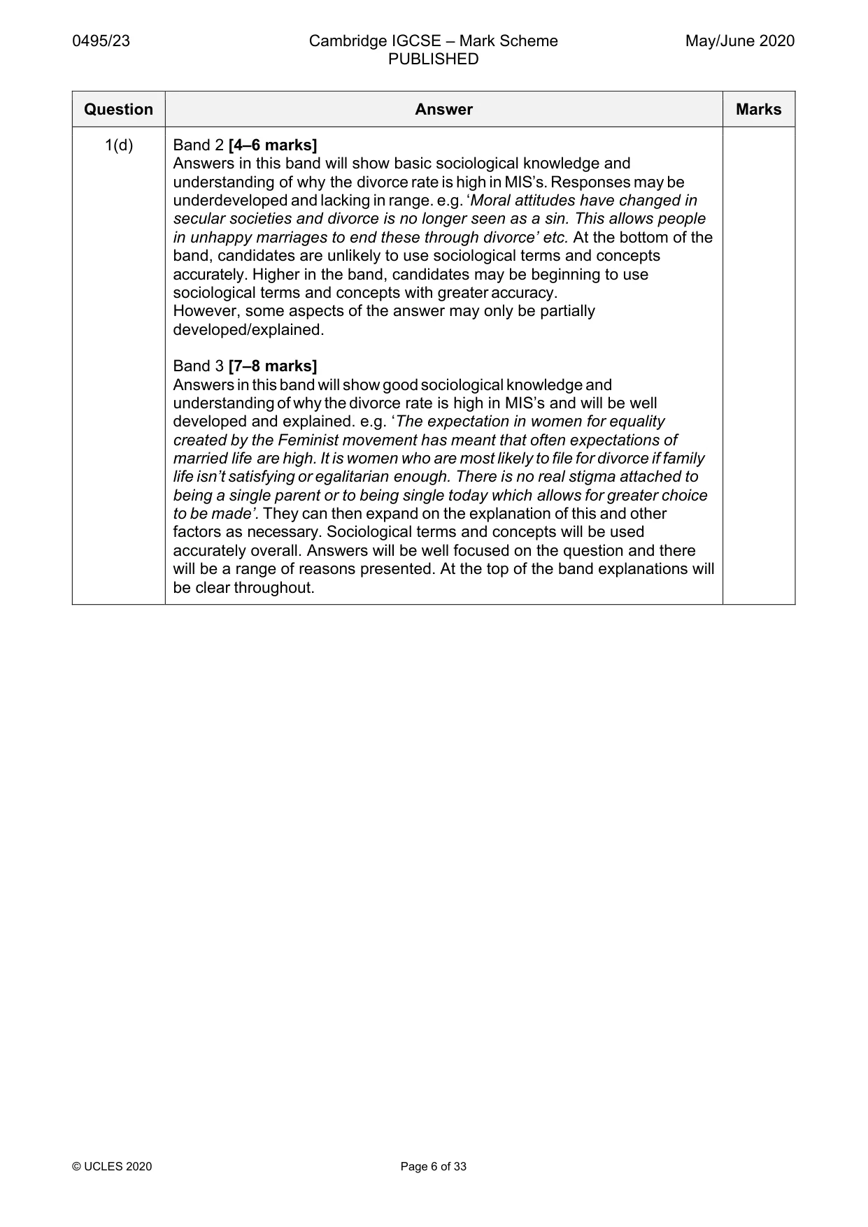Mark scheme, page 6 of 33