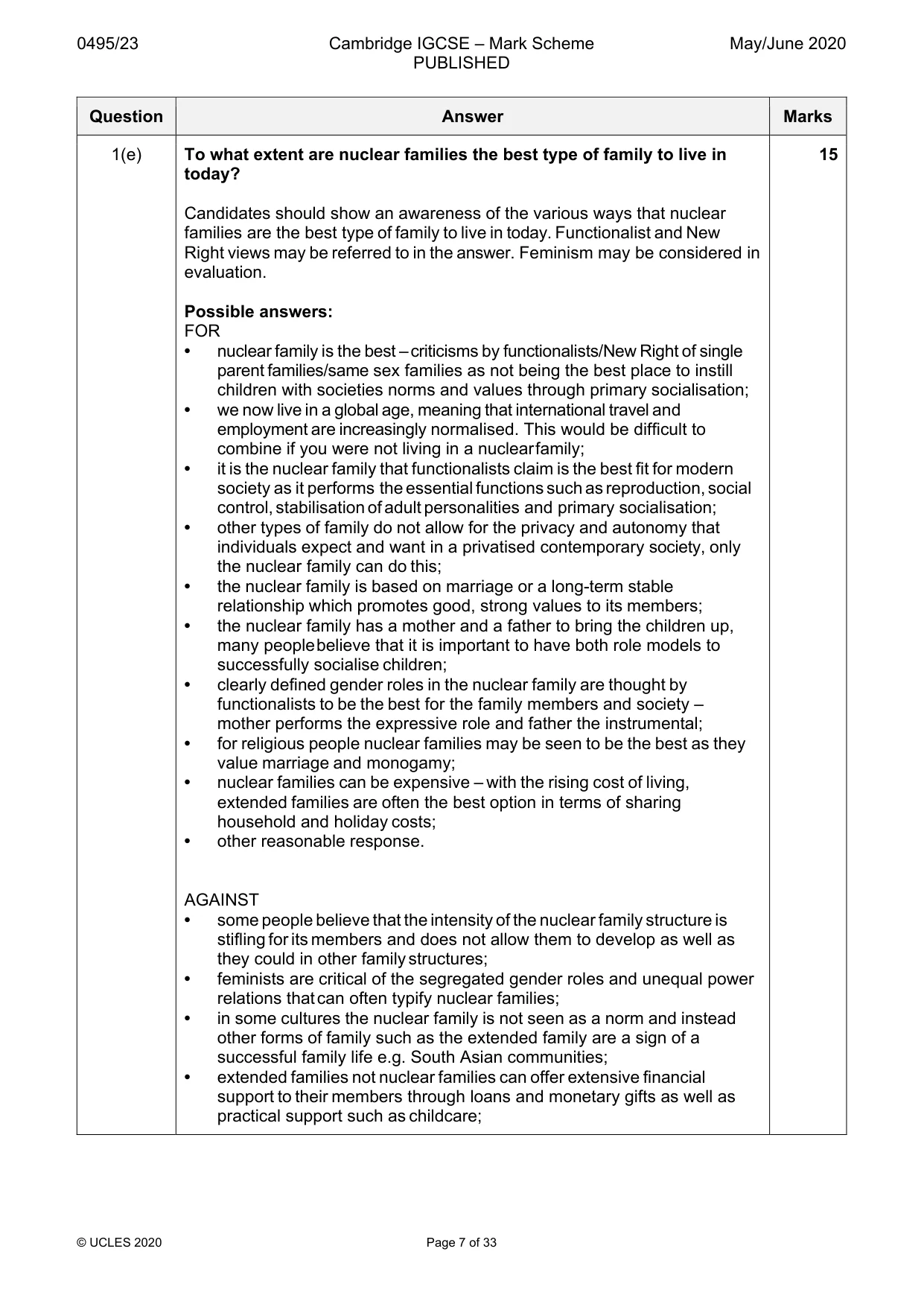 Mark scheme, page 7 of 33