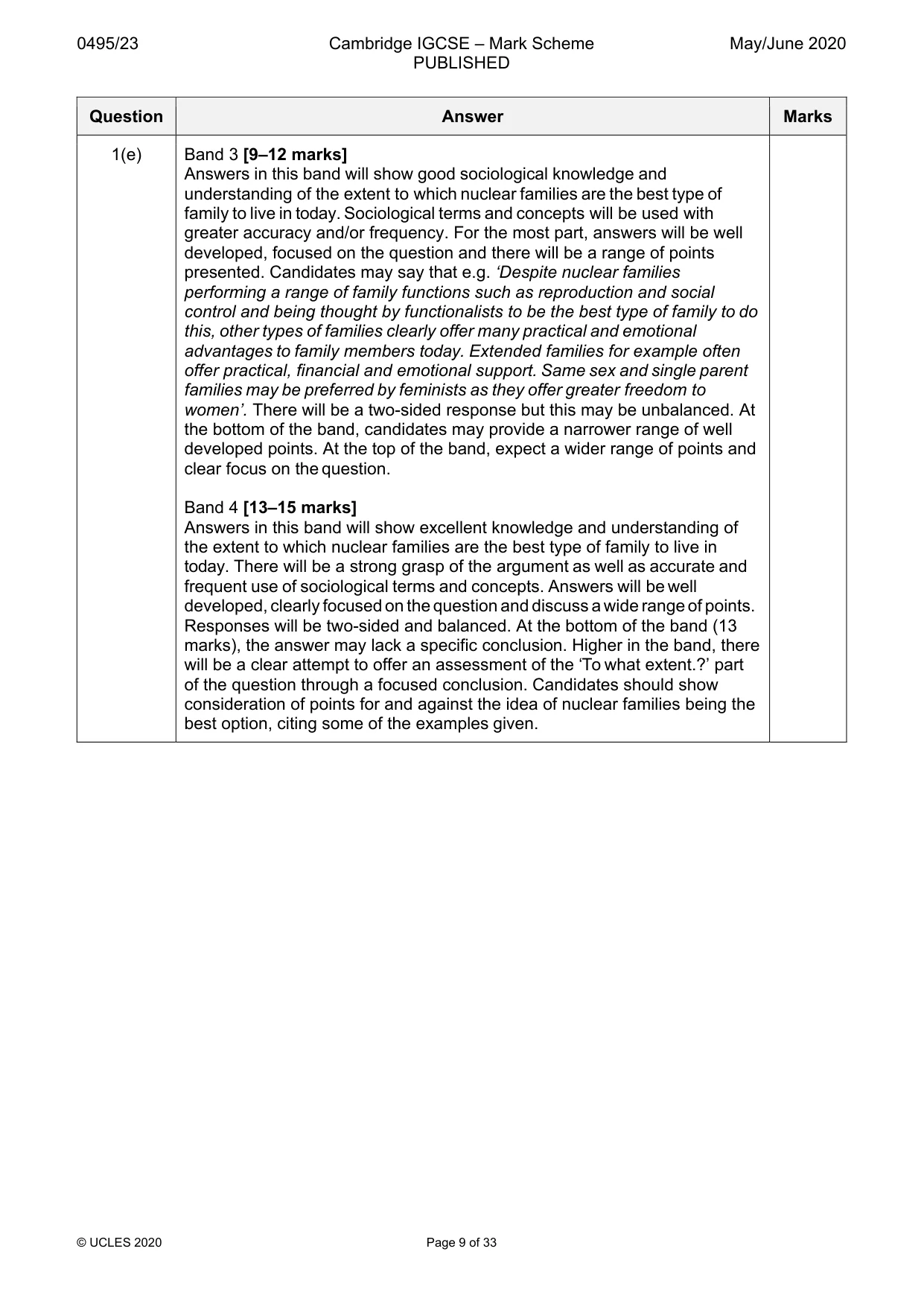 Mark scheme, page 9 of 33