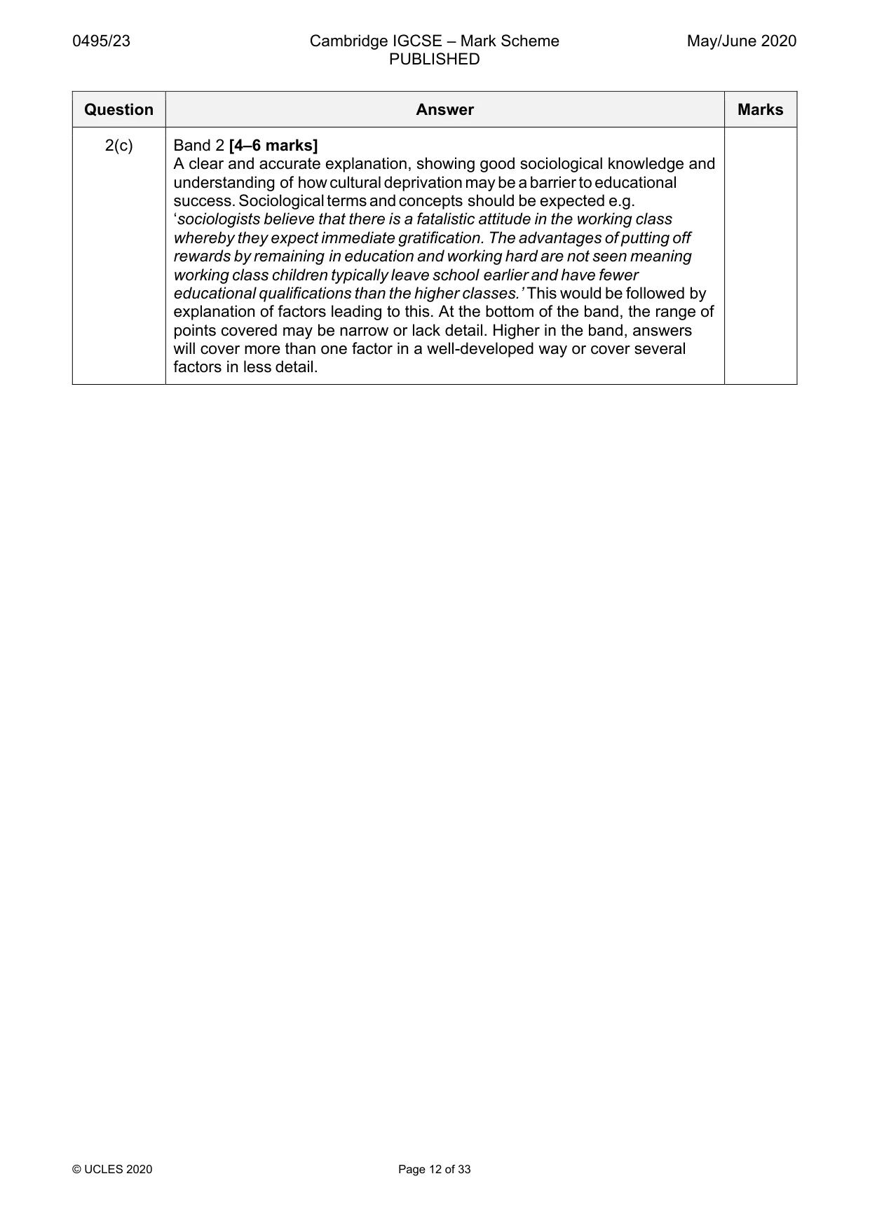 Mark scheme, page 12 of 33