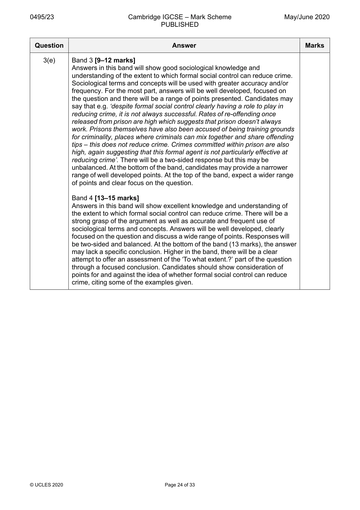 Mark scheme, page 24 of 33