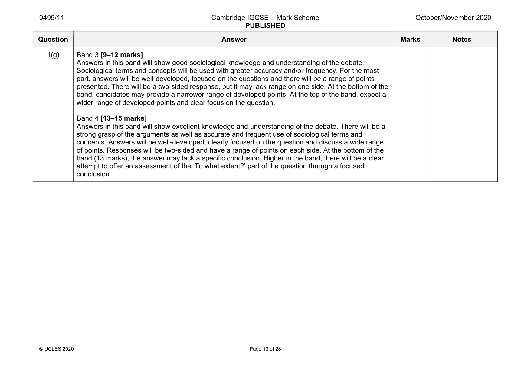 Mark scheme, page 13 of 28