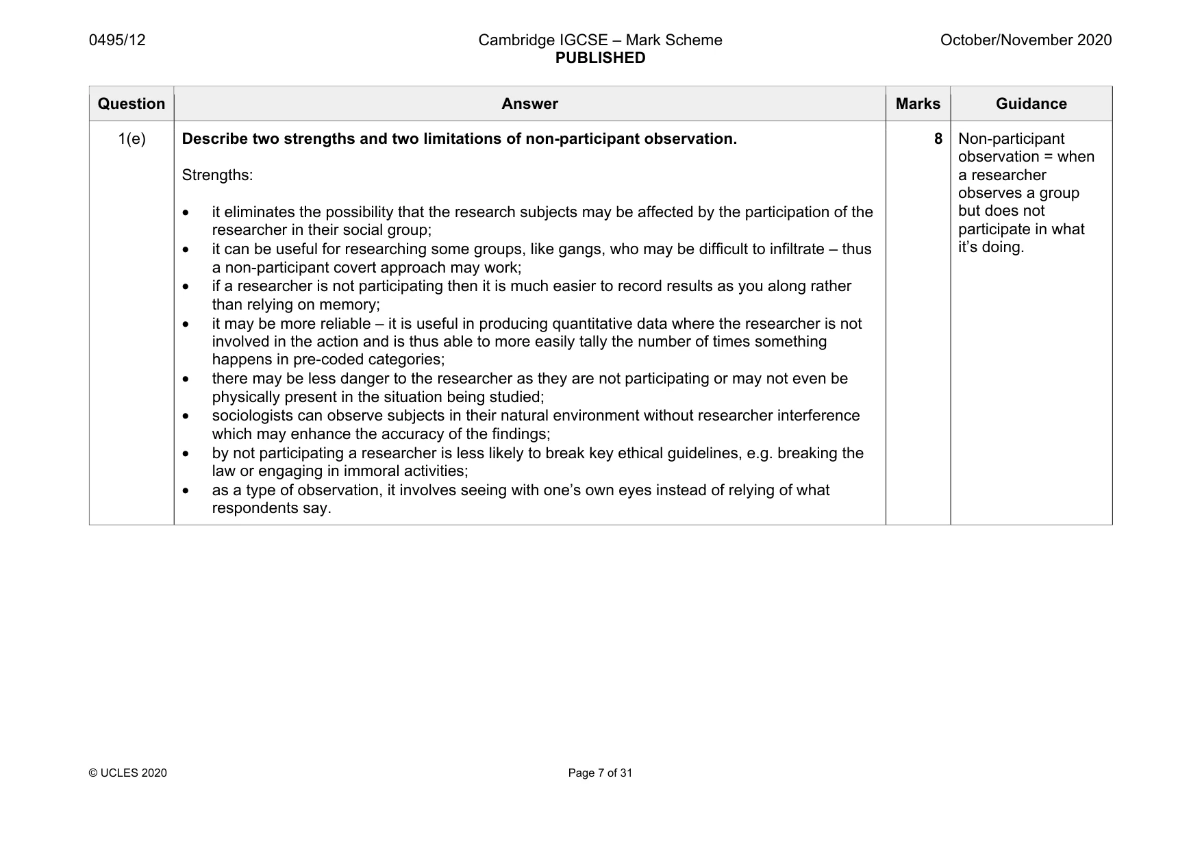Mark scheme, page 7 of 31