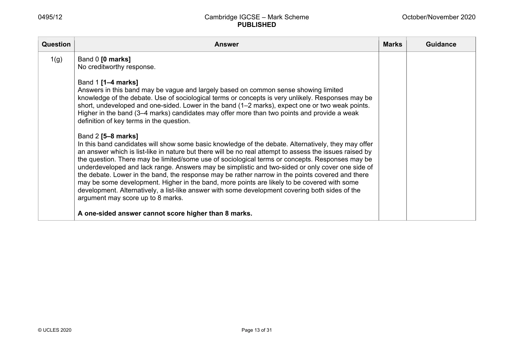 Mark scheme, page 13 of 31