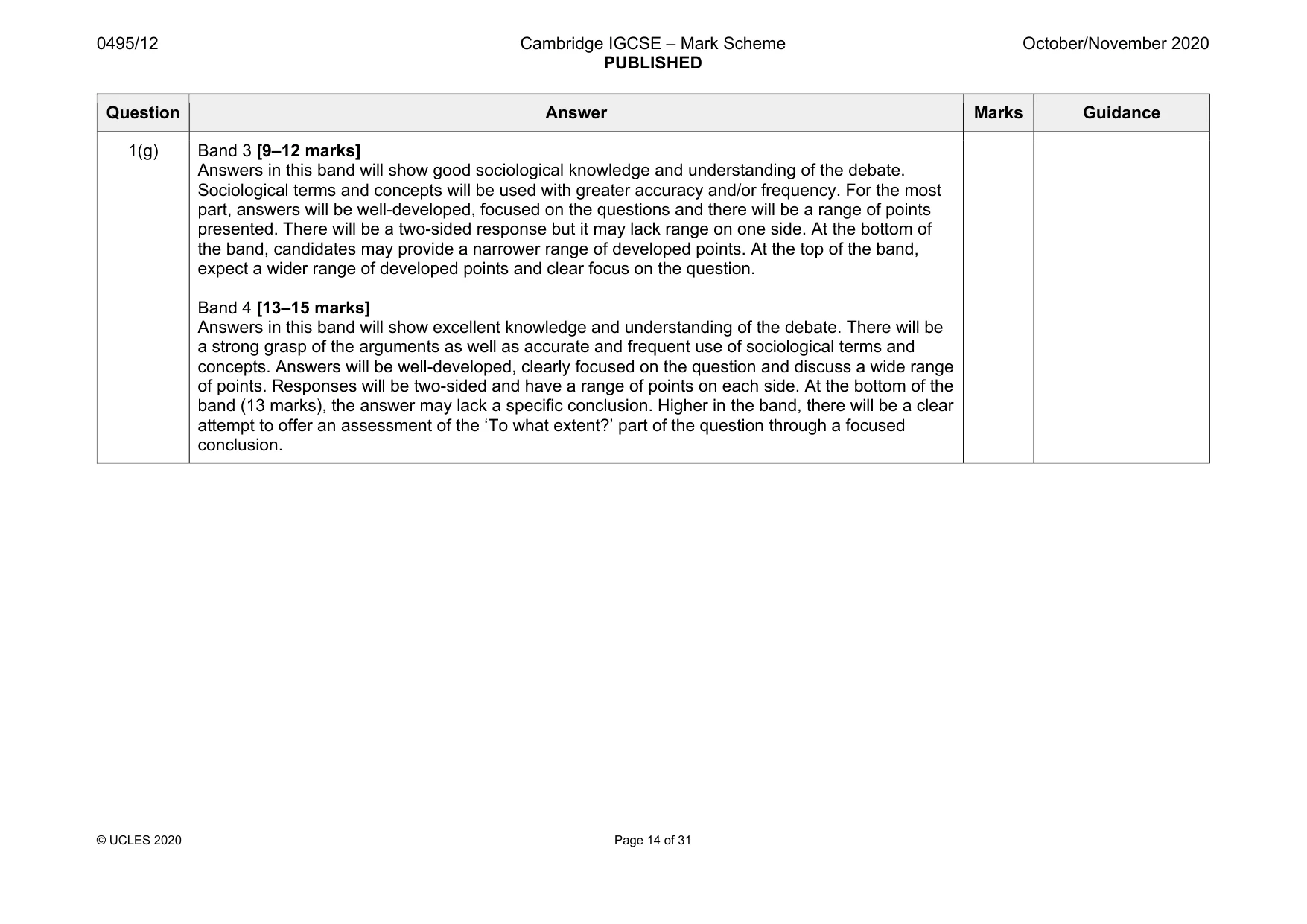 Mark scheme, page 14 of 31