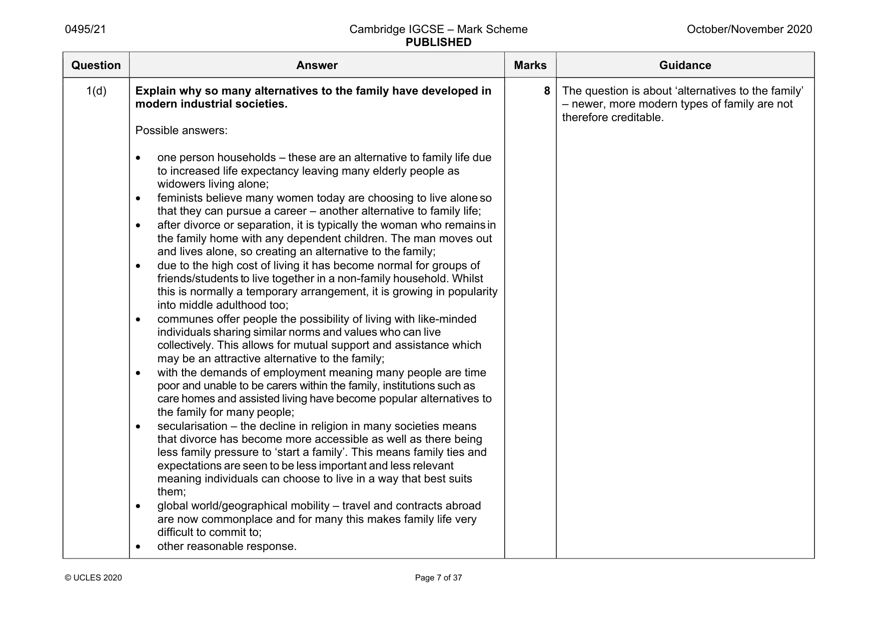 Mark scheme, page 7 of 37
