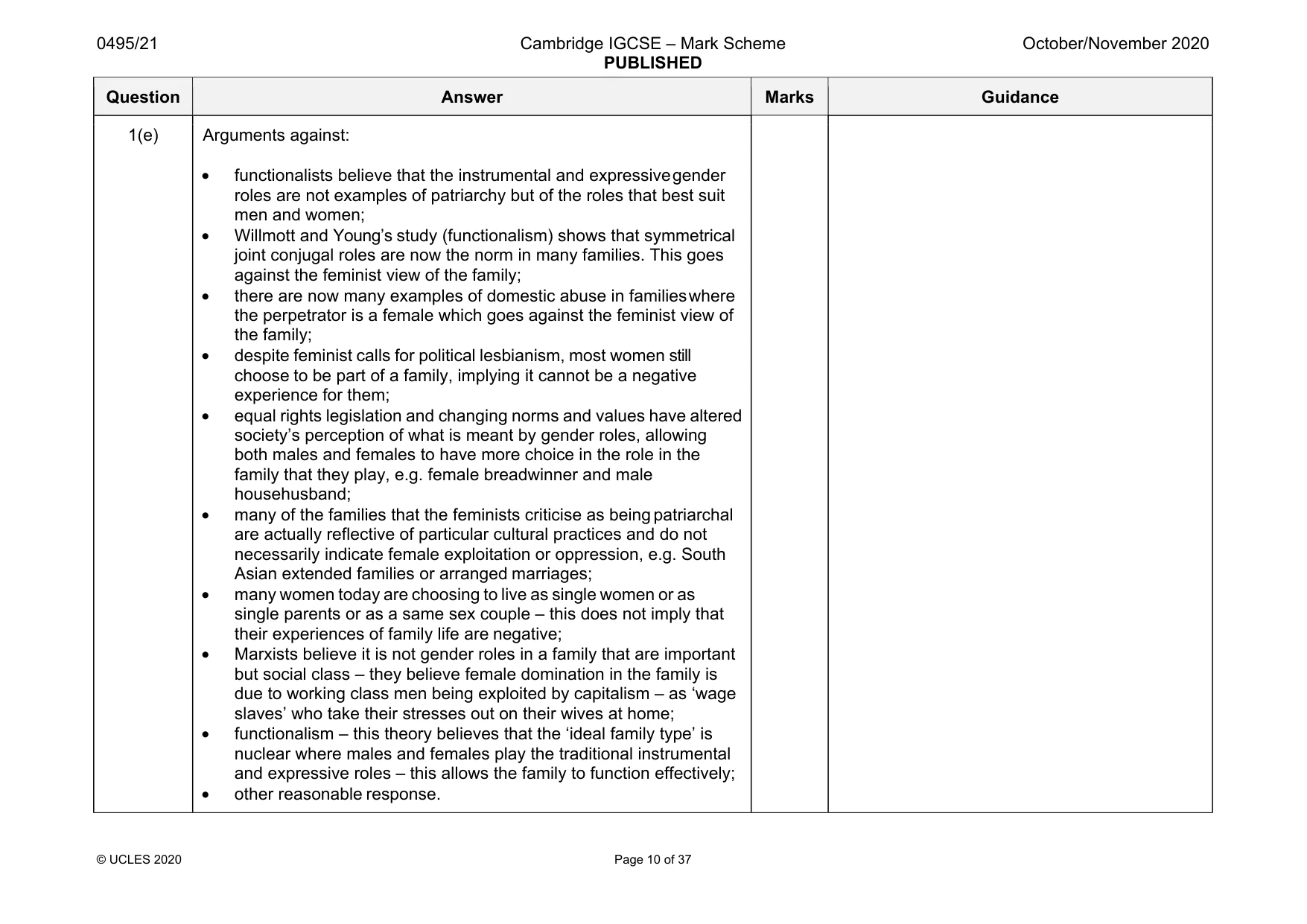 Mark scheme, page 10 of 37