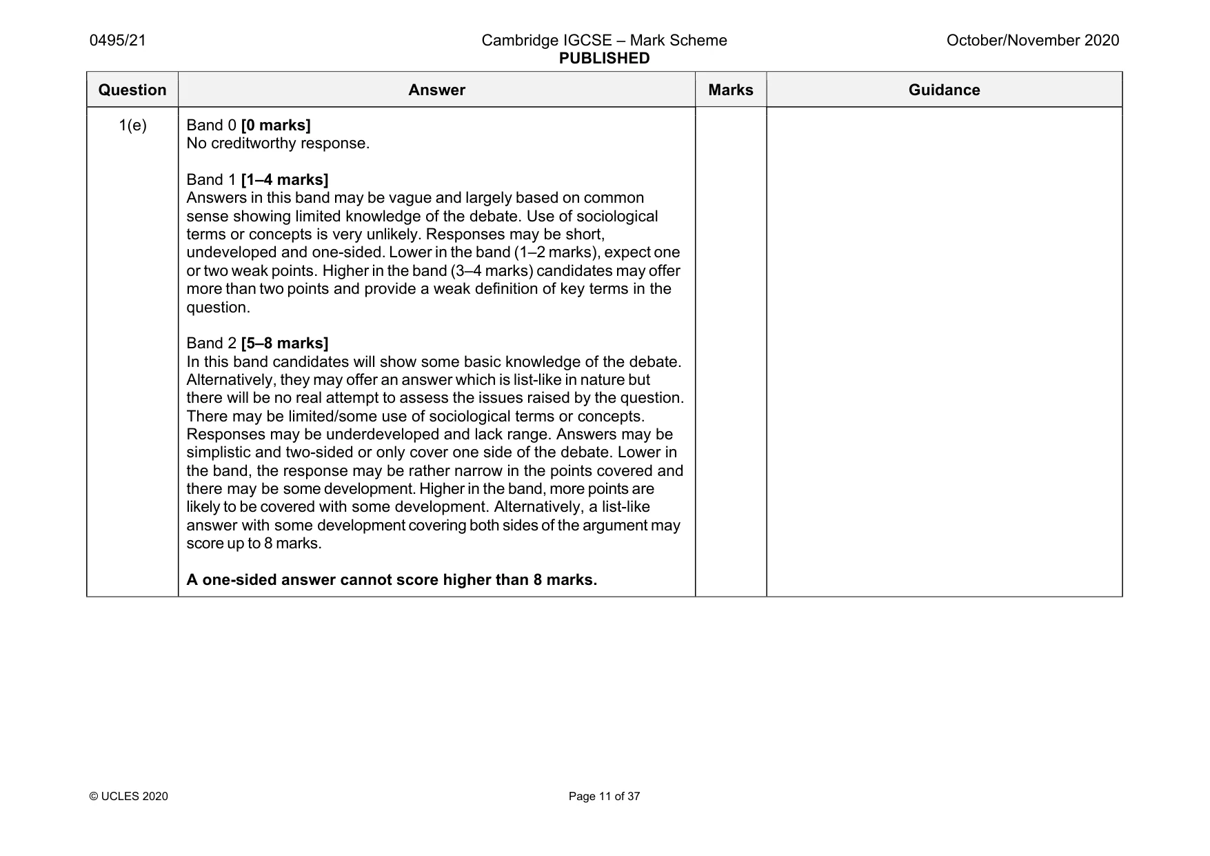 Mark scheme, page 11 of 37