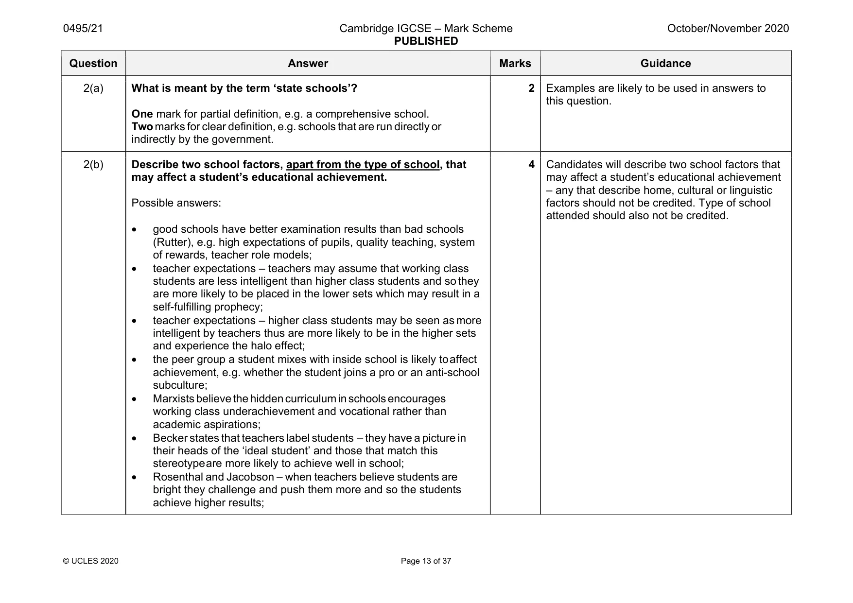 Mark scheme, page 13 of 37