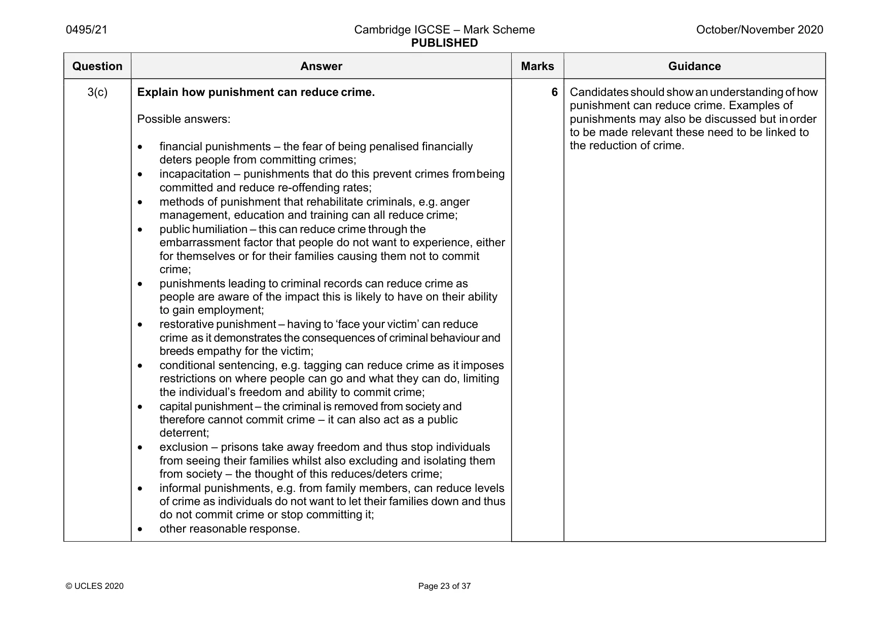 Mark scheme, page 23 of 37