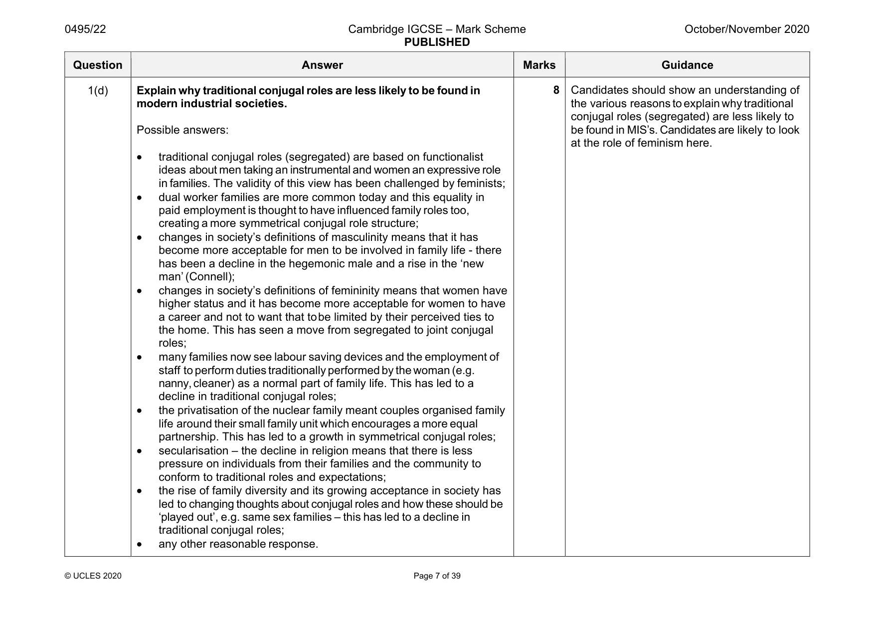 Mark scheme, page 7 of 39