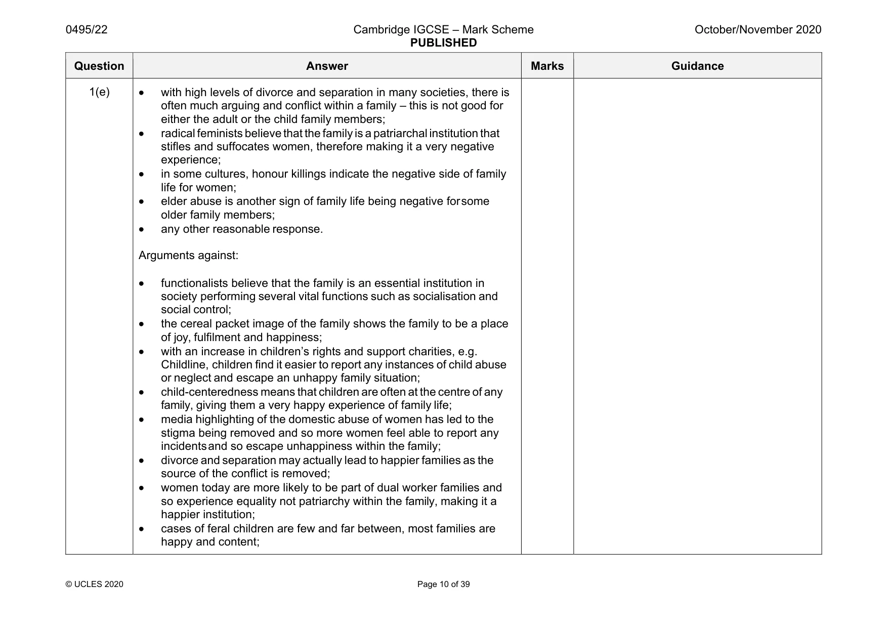 Mark scheme, page 10 of 39
