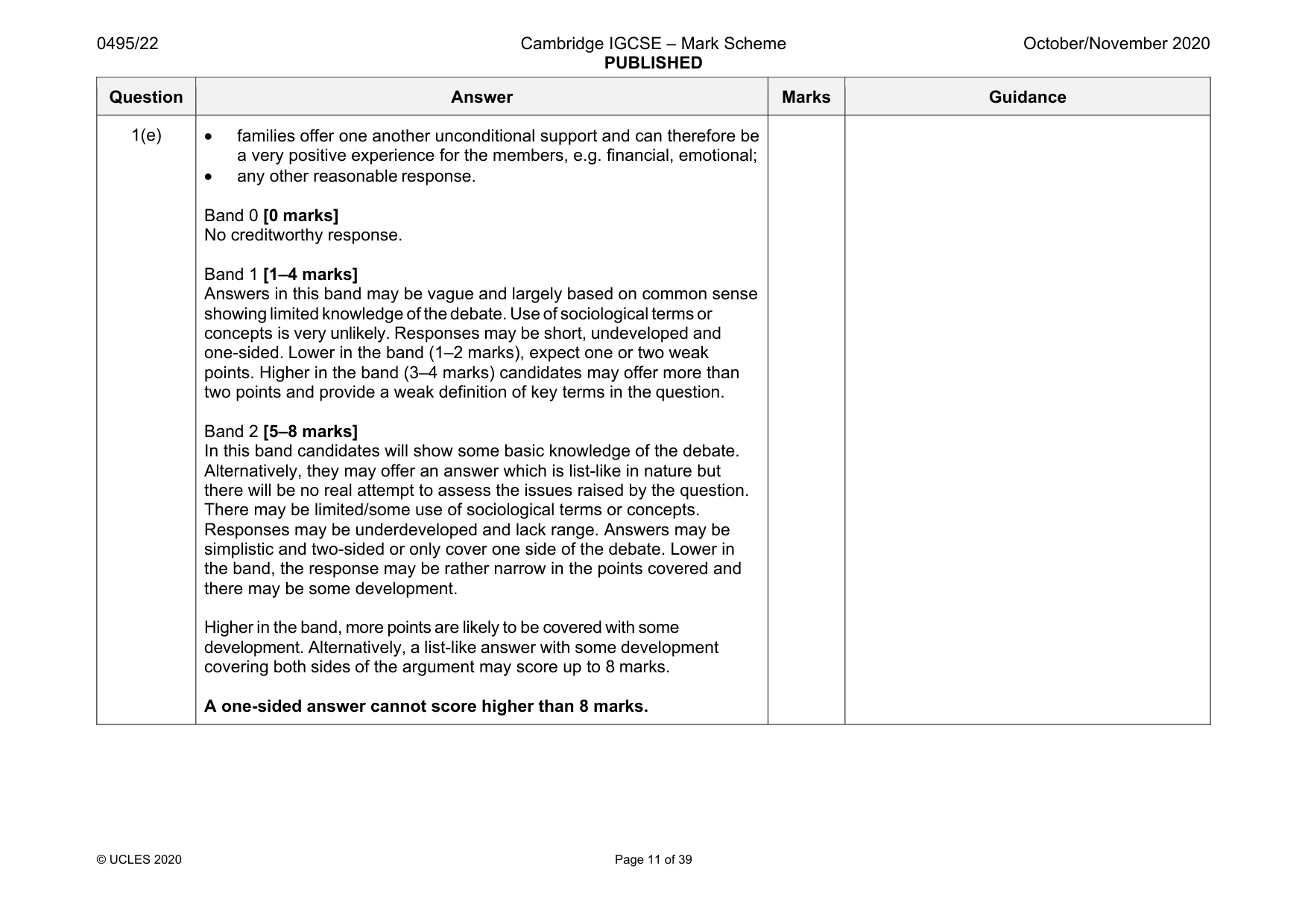 Mark scheme, page 11 of 39