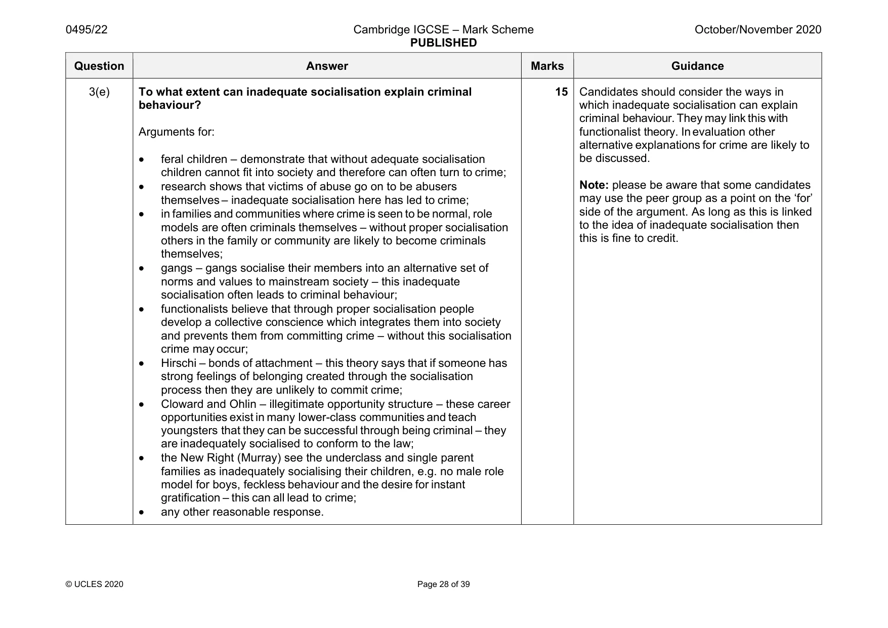 Mark scheme, page 28 of 39