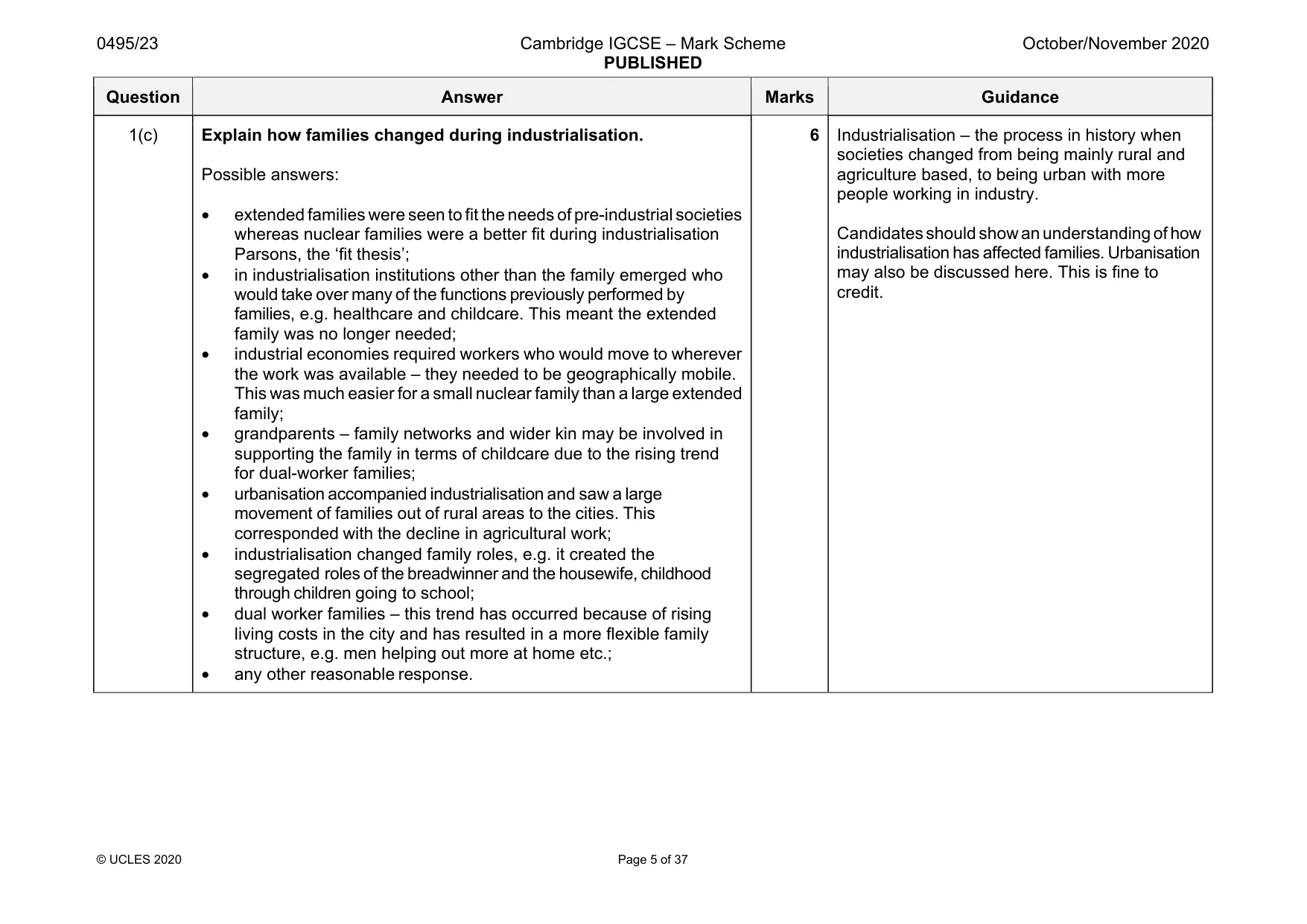 Mark scheme, page 5 of 37