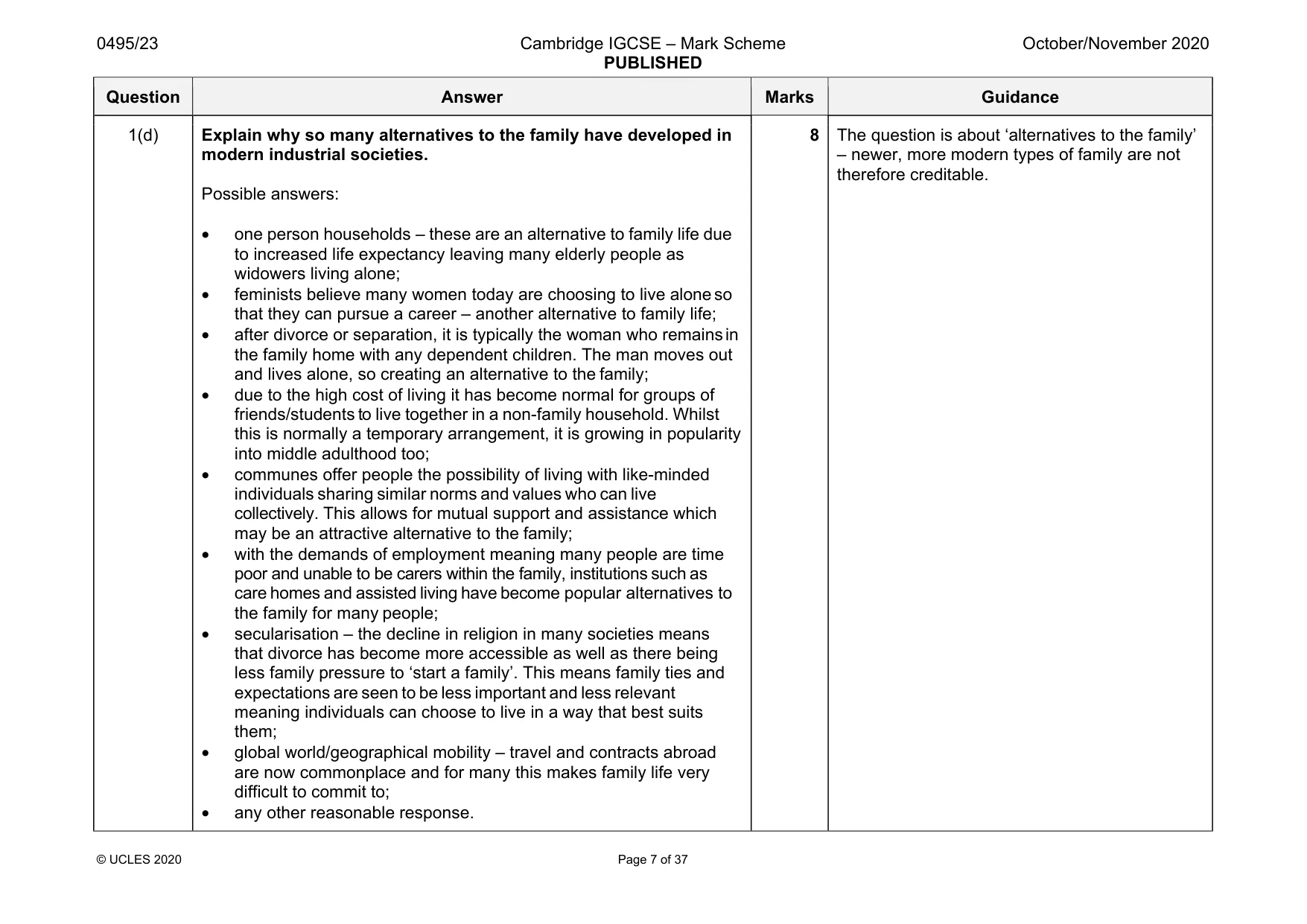 Mark scheme, page 7 of 37