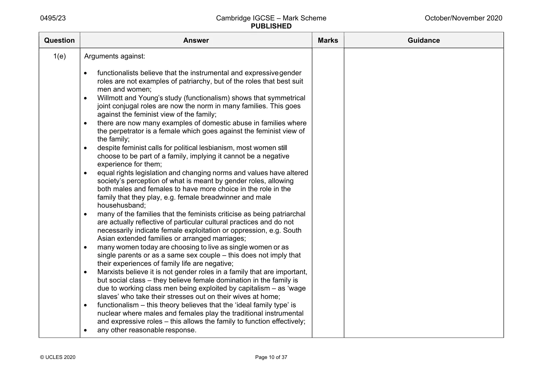 Mark scheme, page 10 of 37