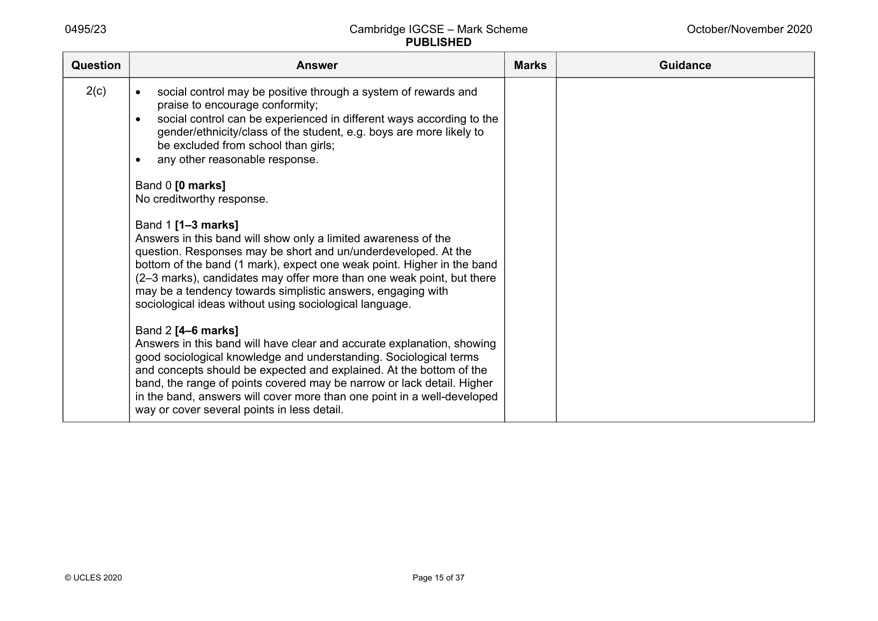Mark scheme, page 15 of 37