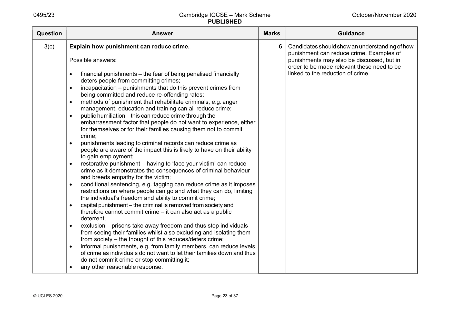 Mark scheme, page 23 of 37