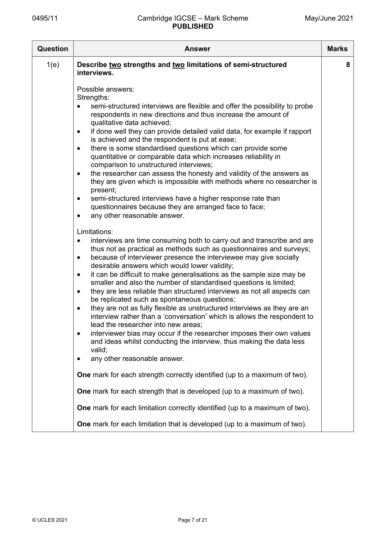 Mark scheme, page 7 of 21
