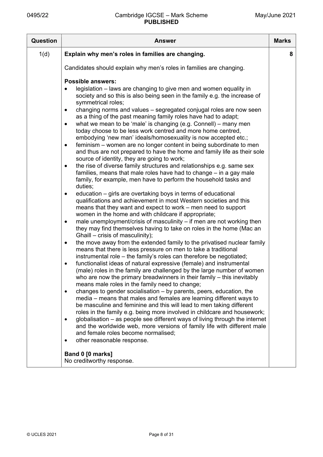 Mark scheme, page 8 of 31