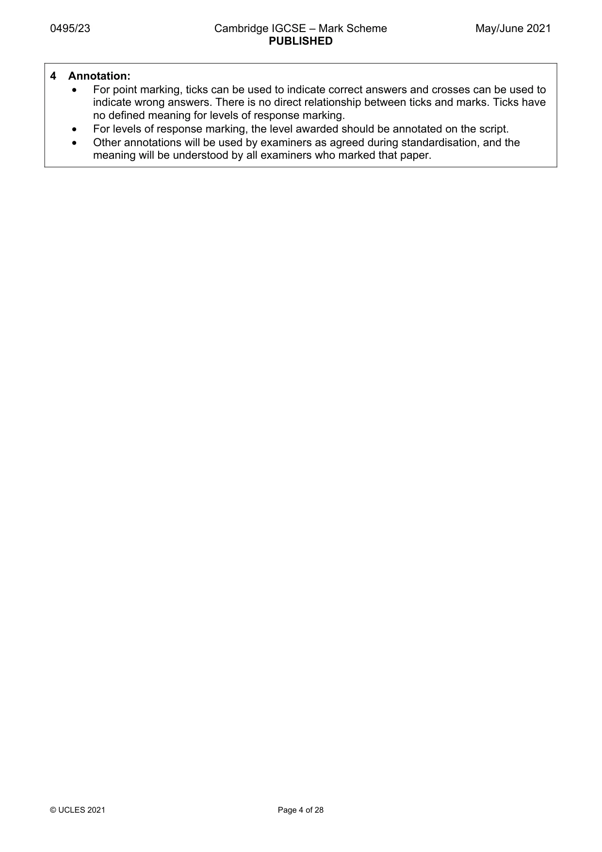 Mark scheme, page 4 of 28