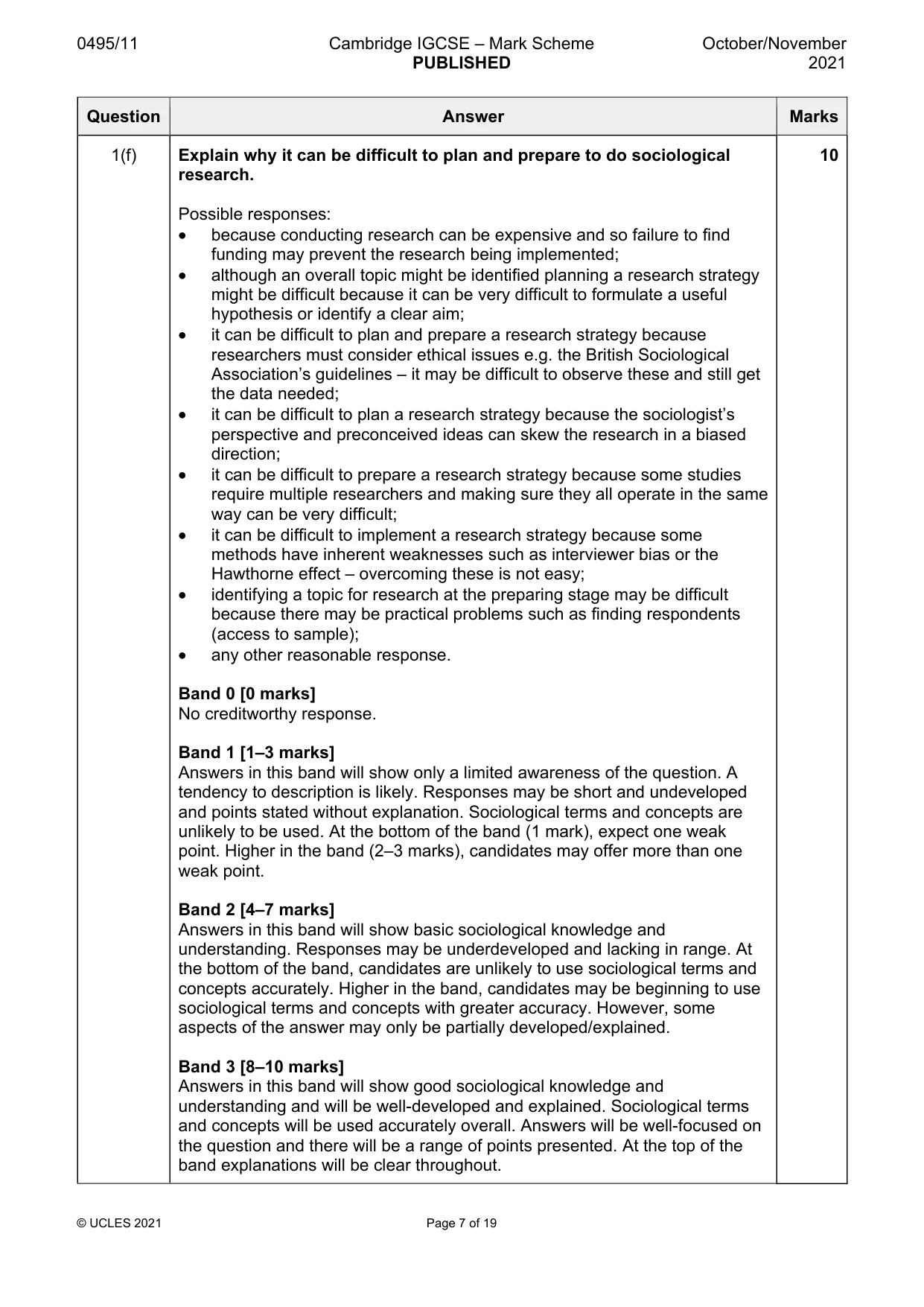 Mark scheme, page 7 of 19