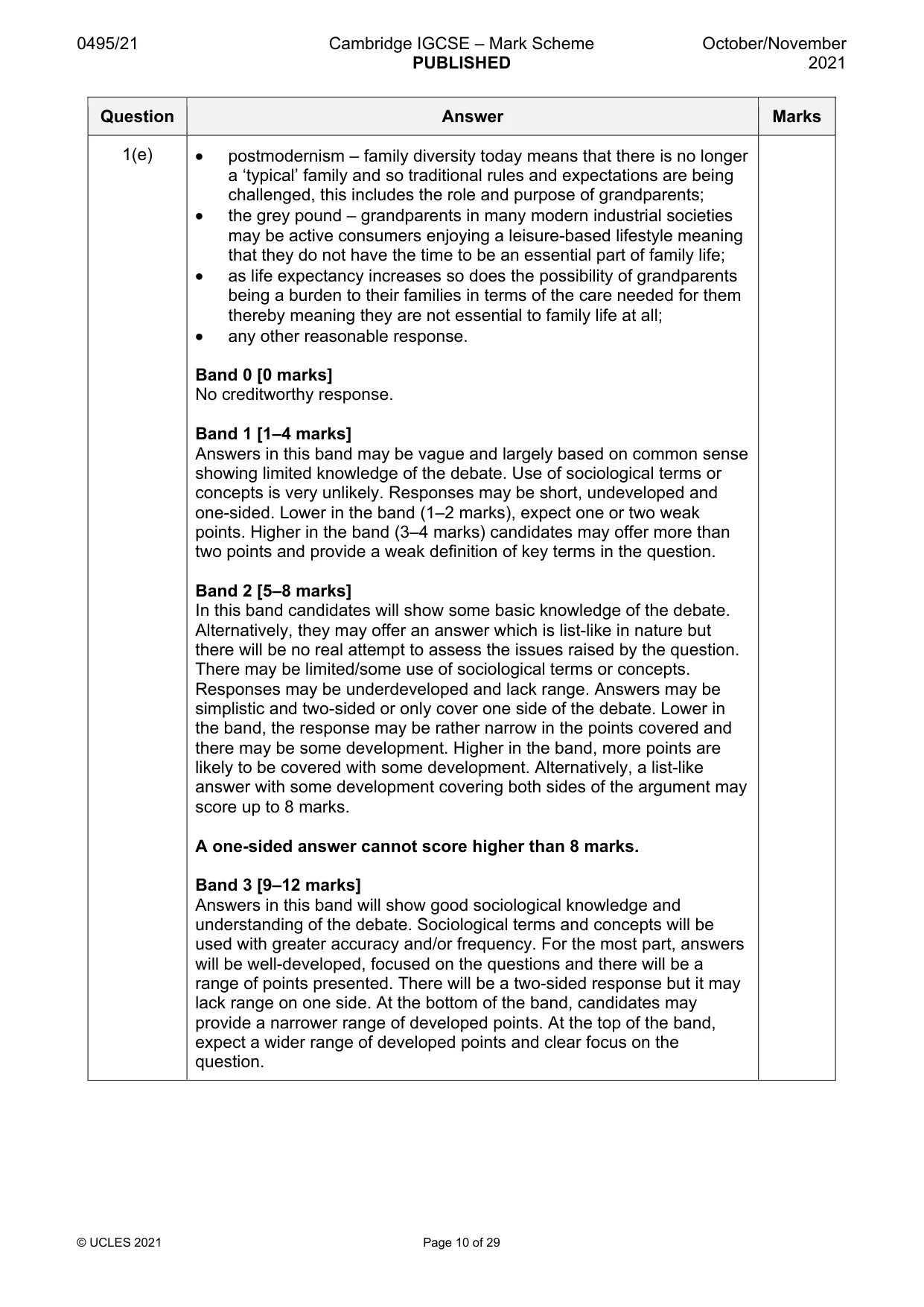Mark scheme, page 10 of 29