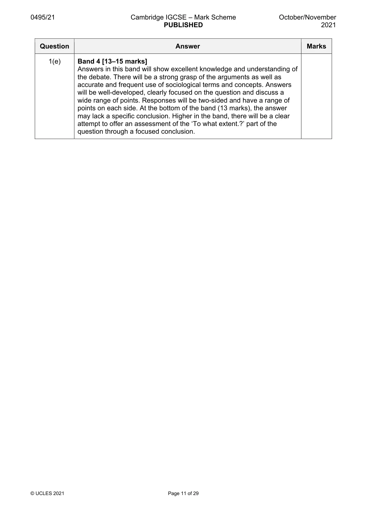 Mark scheme, page 11 of 29