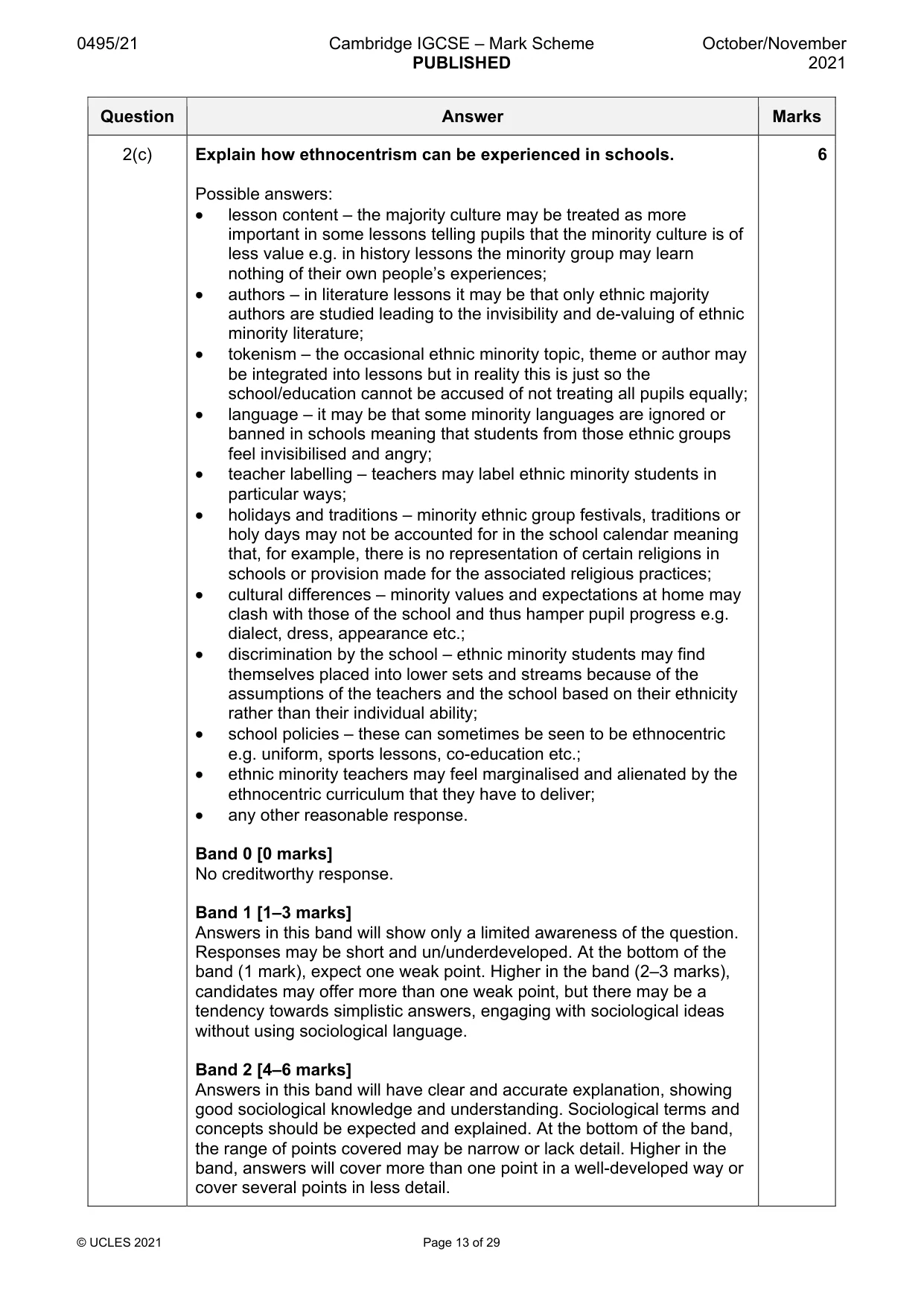 Mark scheme, page 13 of 29