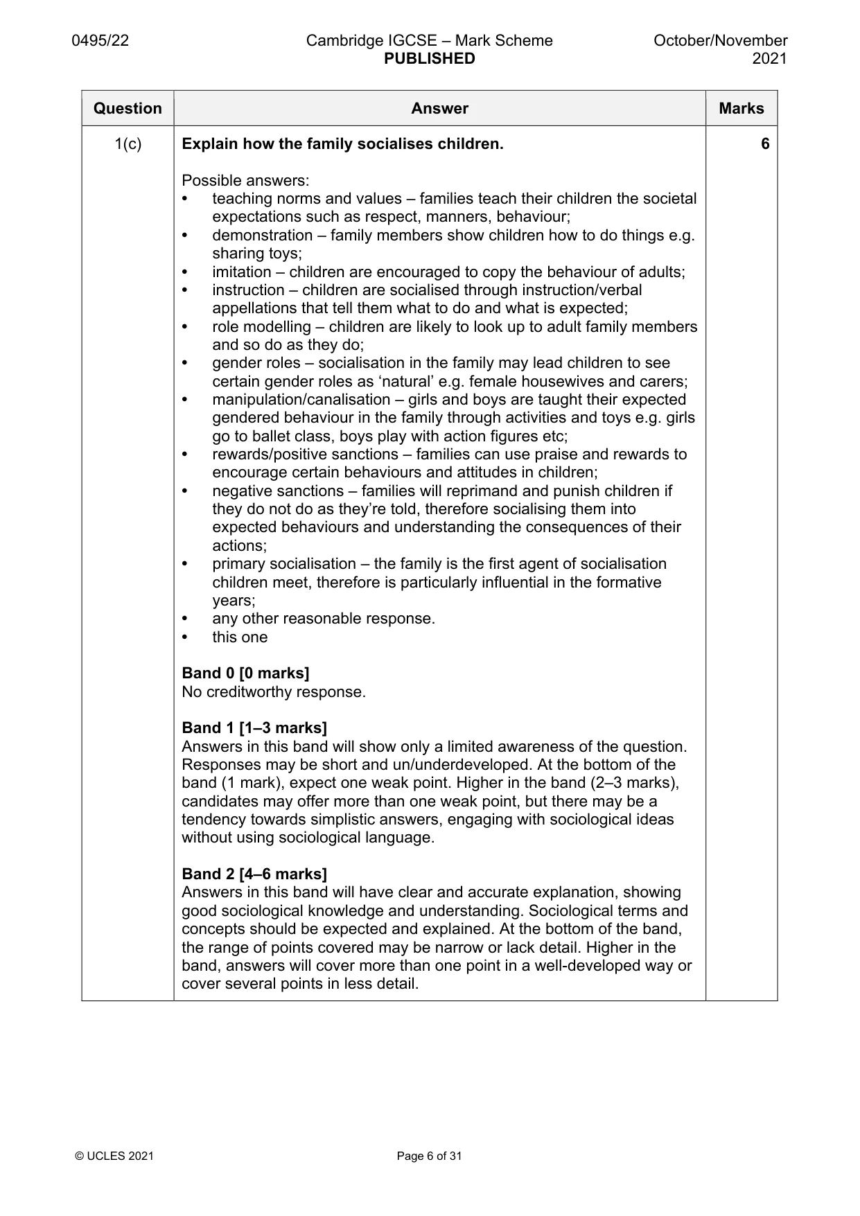 Mark scheme, page 6 of 31