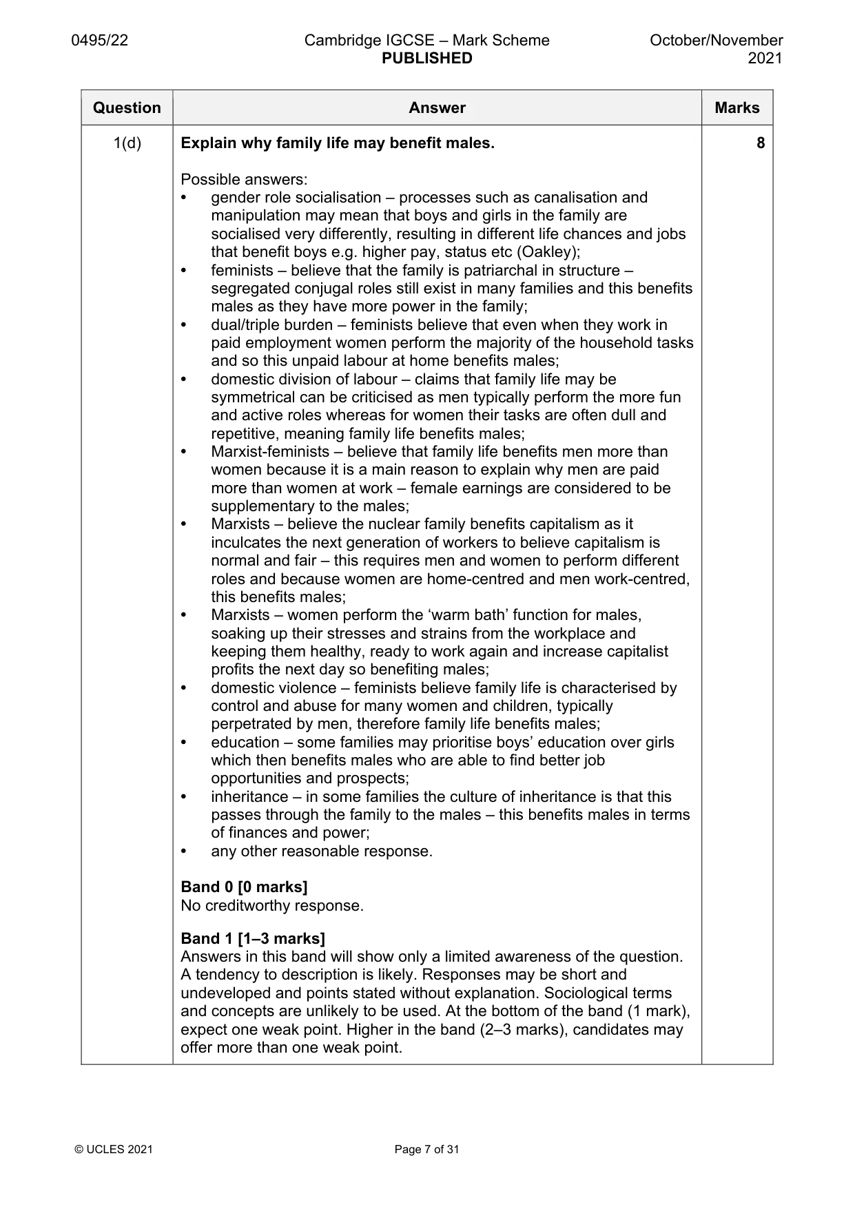 Mark scheme, page 7 of 31