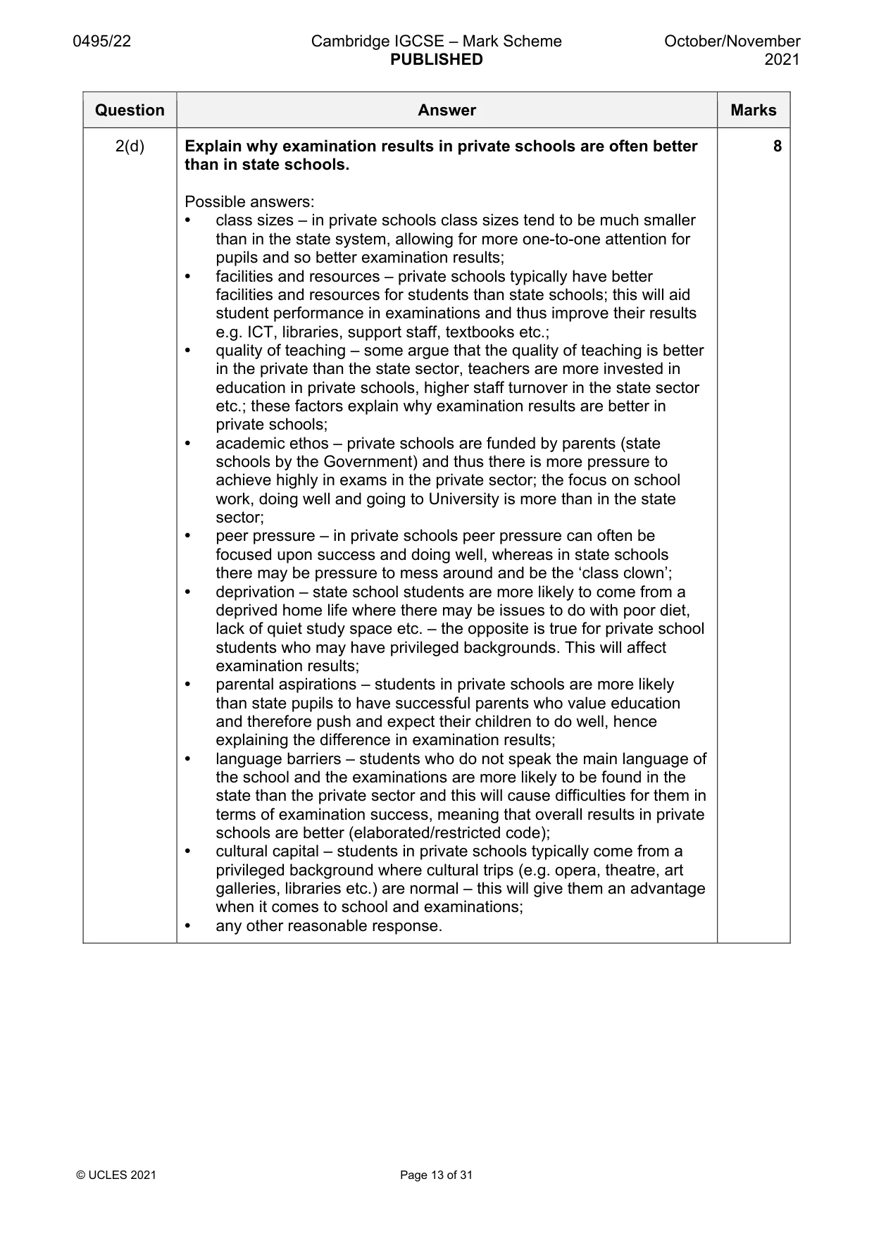 Mark scheme, page 13 of 31