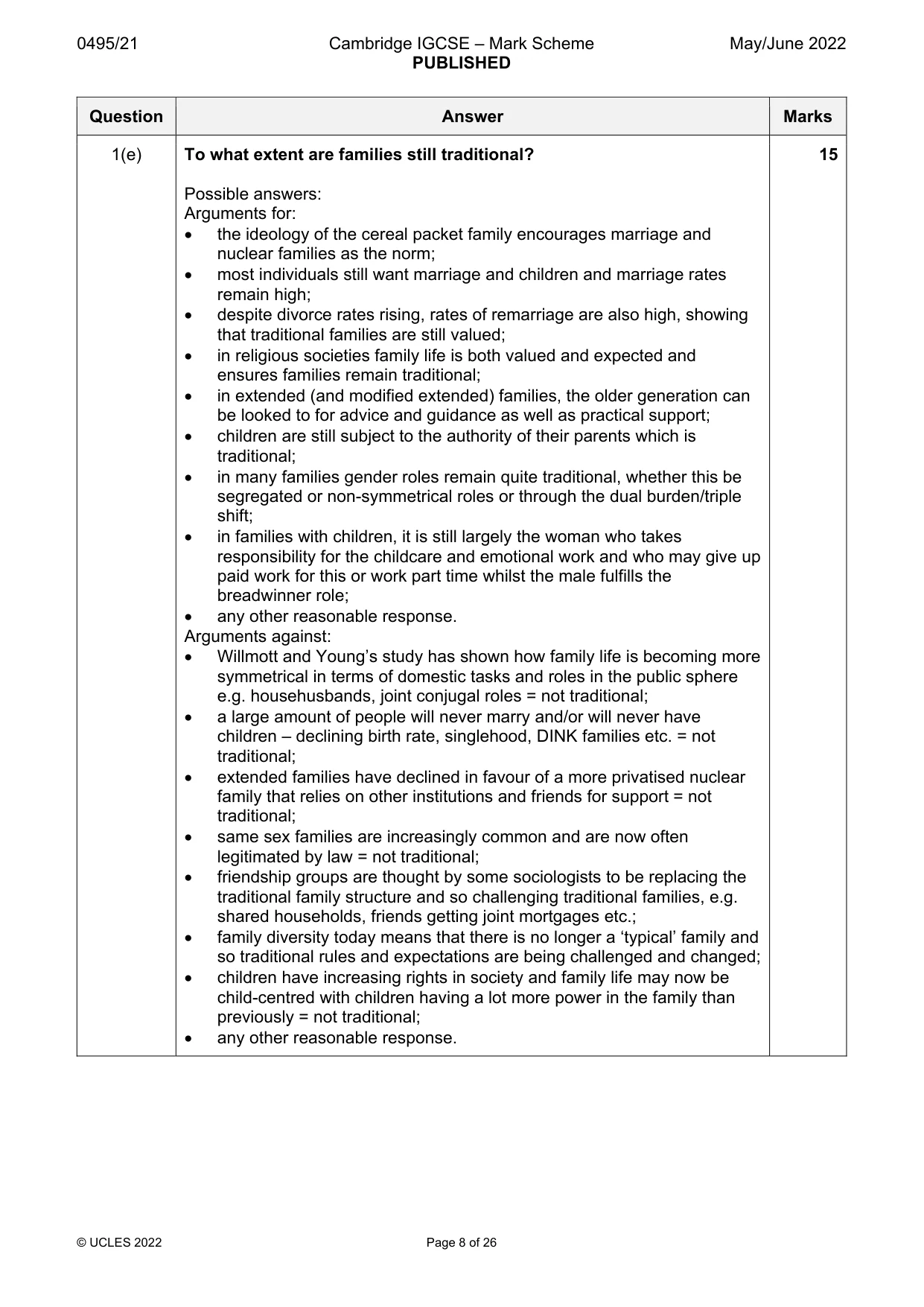 Mark scheme, page 8 of 26