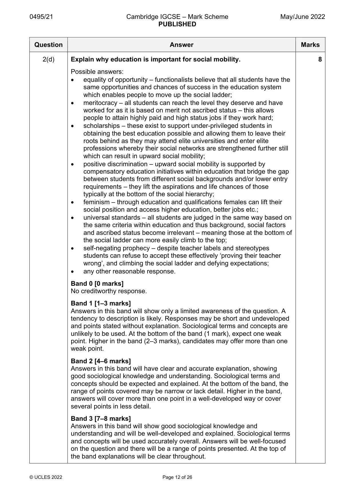 Mark scheme, page 12 of 26