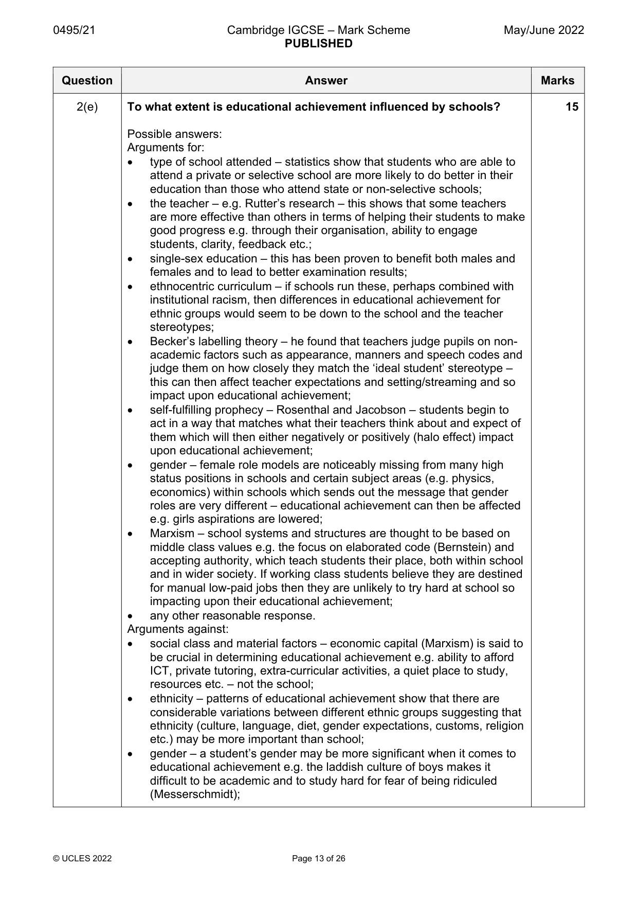 Mark scheme, page 13 of 26