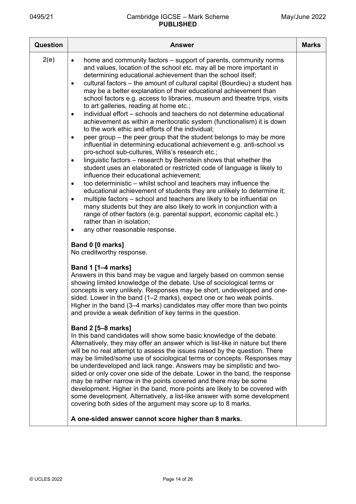 Mark scheme, page 14 of 26