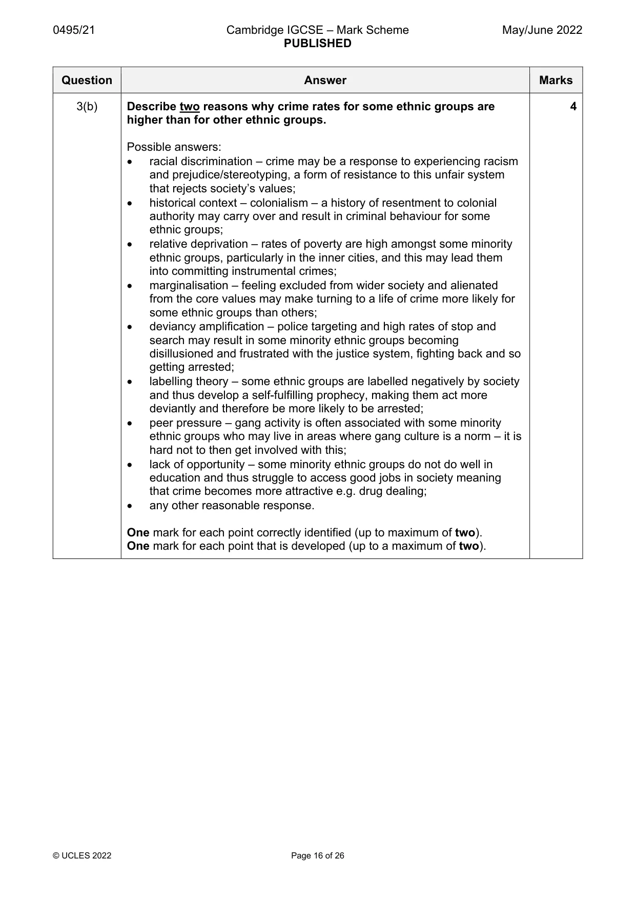 Mark scheme, page 16 of 26