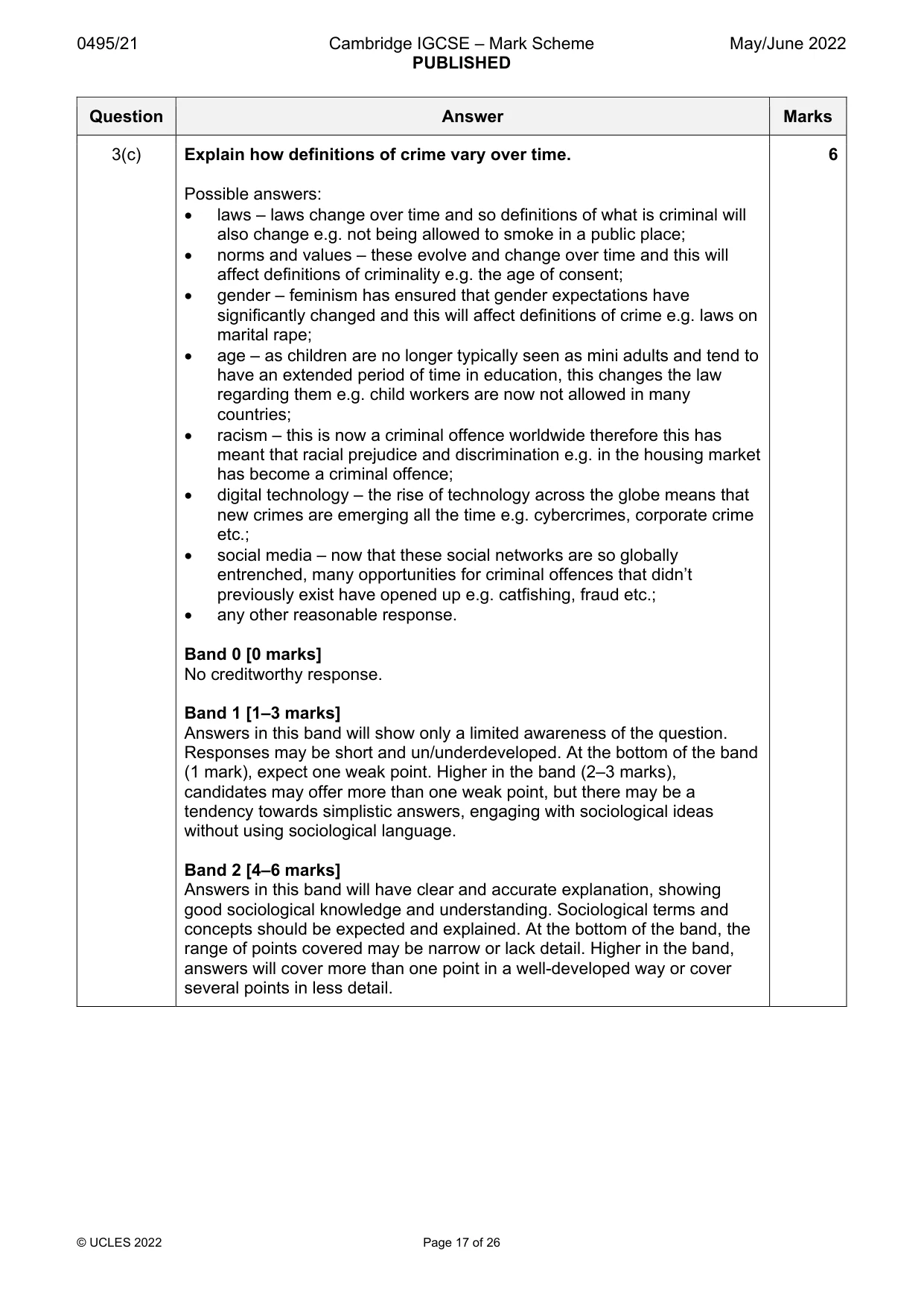 Mark scheme, page 17 of 26
