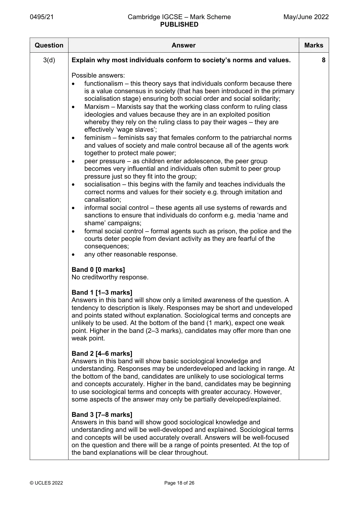 Mark scheme, page 18 of 26