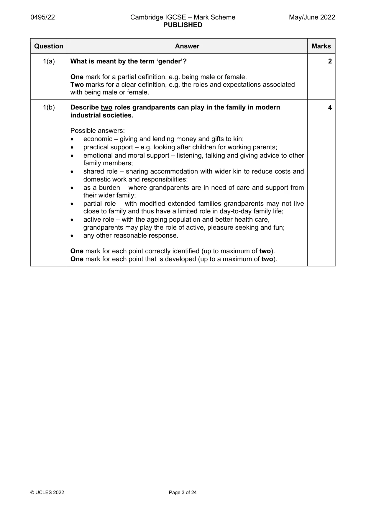 Mark scheme, page 3 of 24