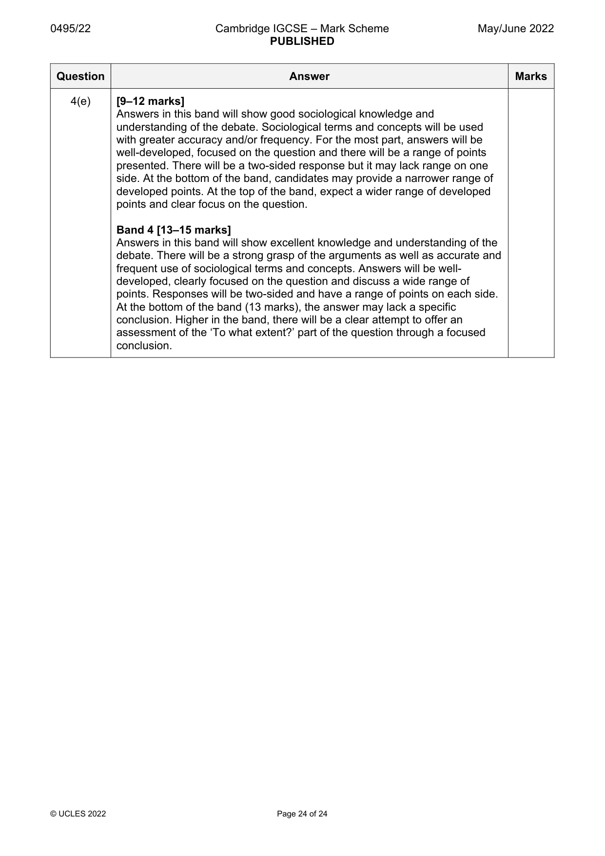 Mark scheme, page 24 of 24