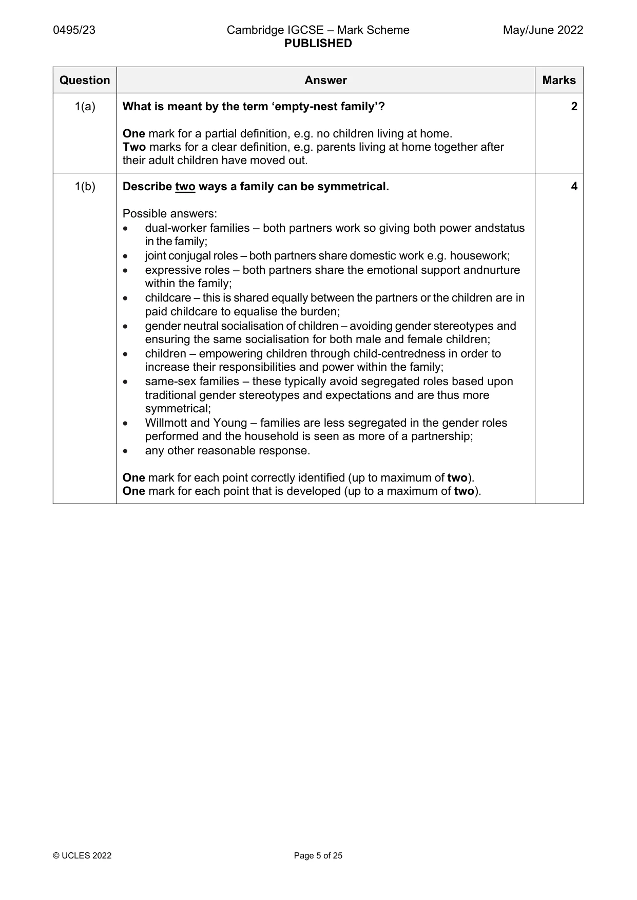 Mark scheme, page 5 of 25