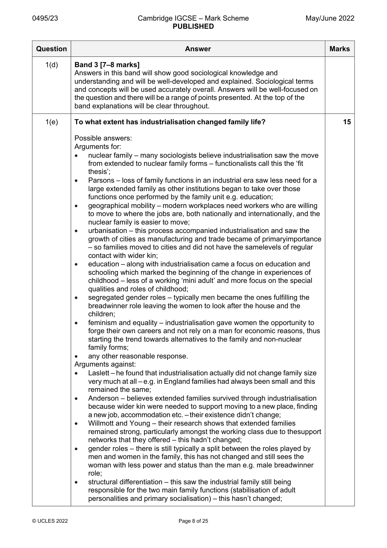 Mark scheme, page 8 of 25