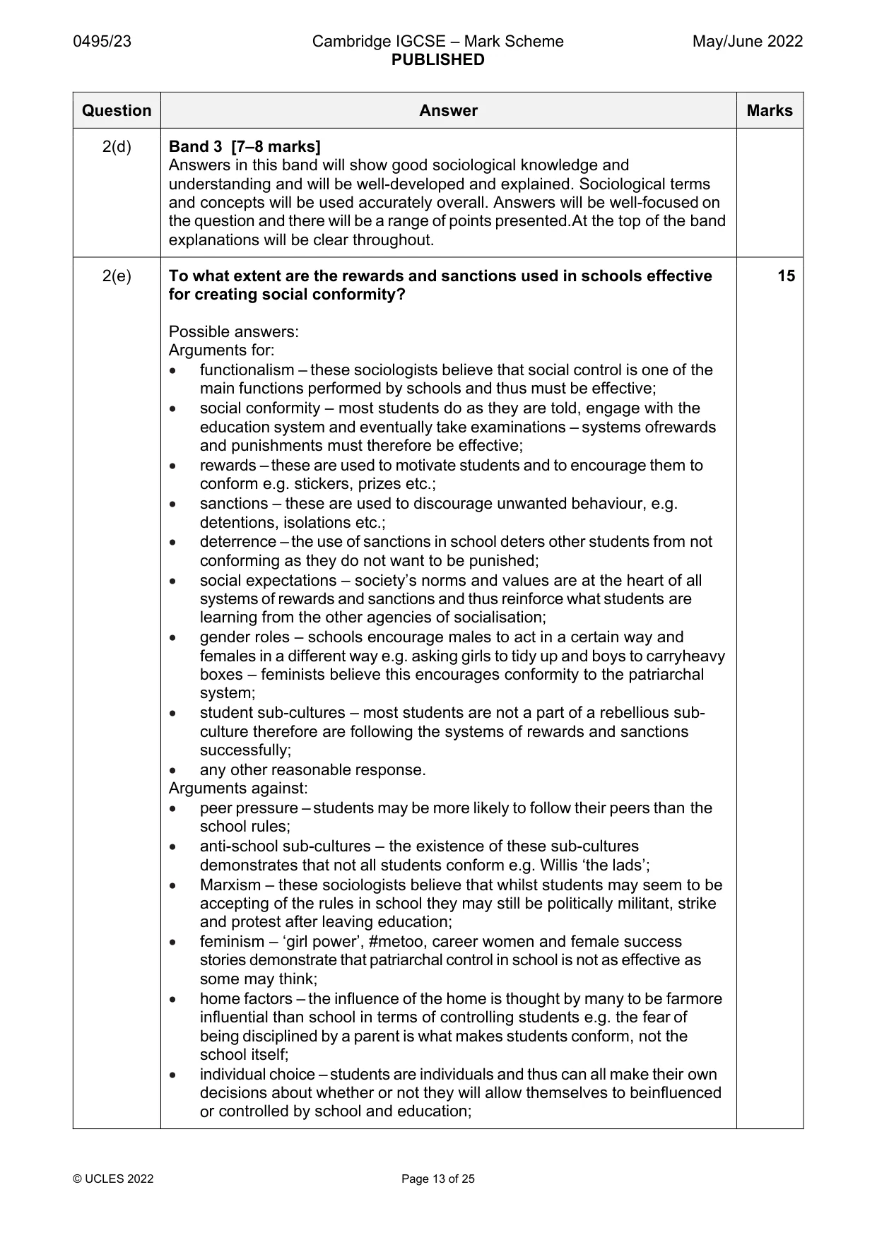 Mark scheme, page 13 of 25
