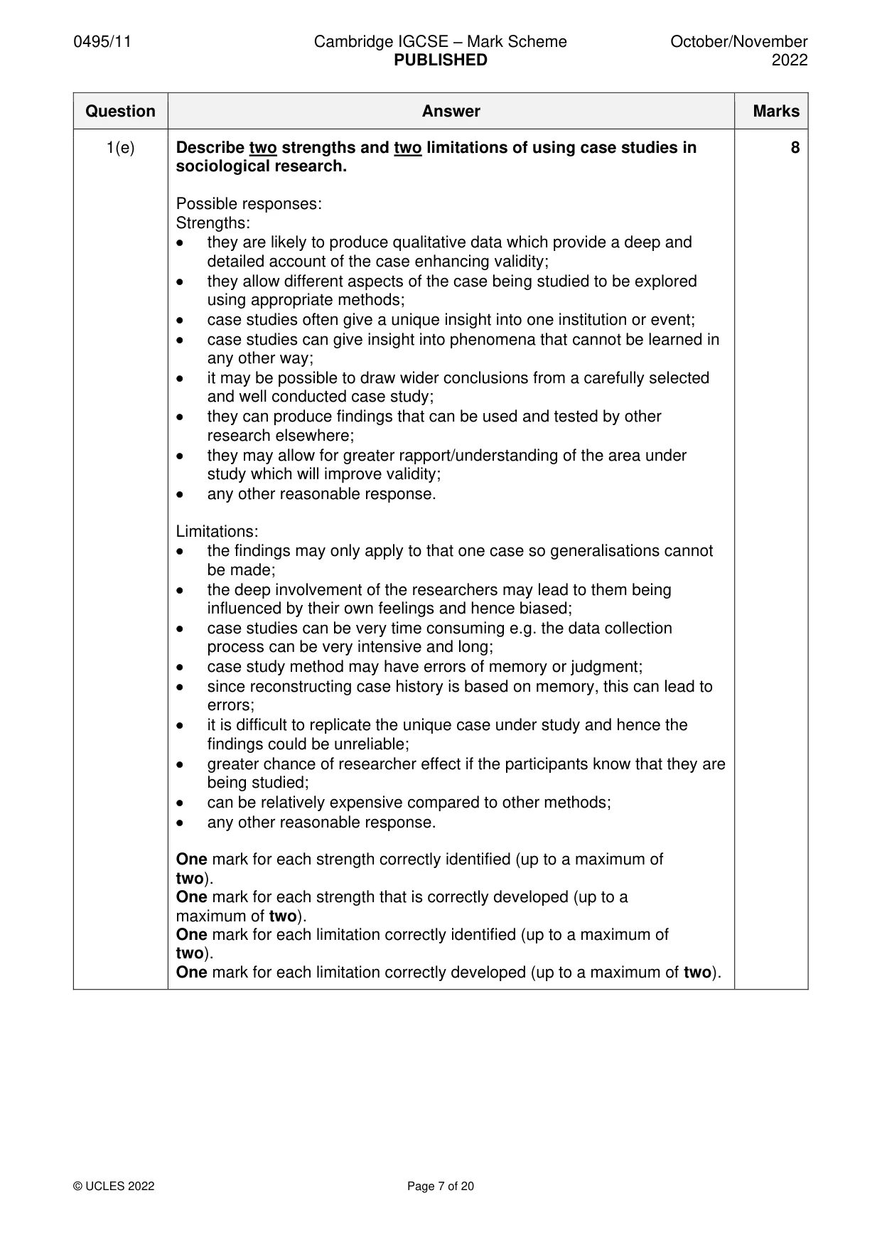 Mark scheme, page 7 of 20
