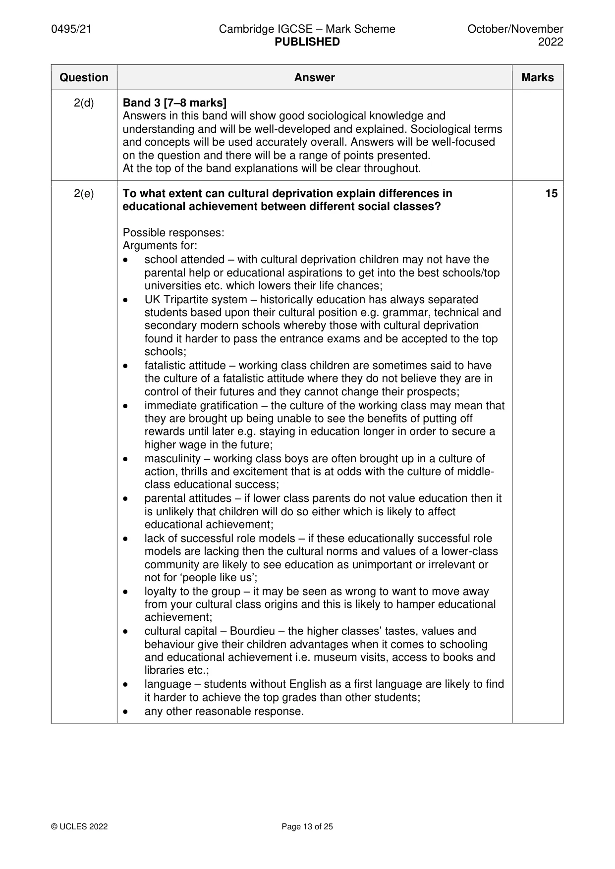 Mark scheme, page 13 of 25