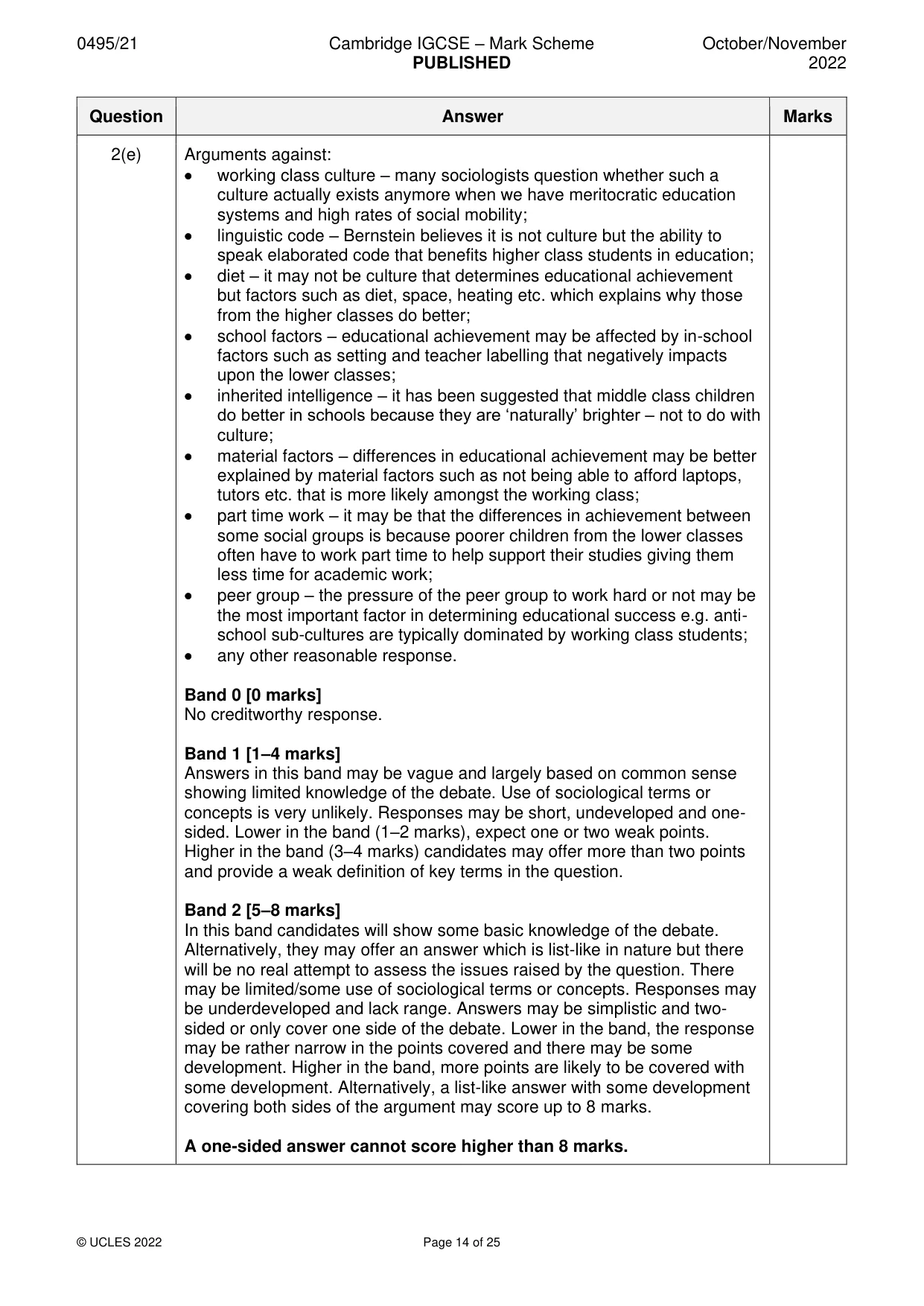 Mark scheme, page 14 of 25