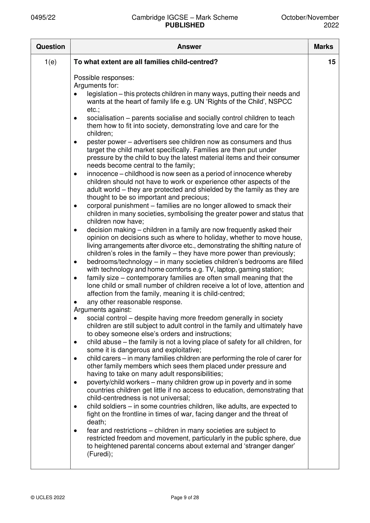 Mark scheme, page 9 of 28