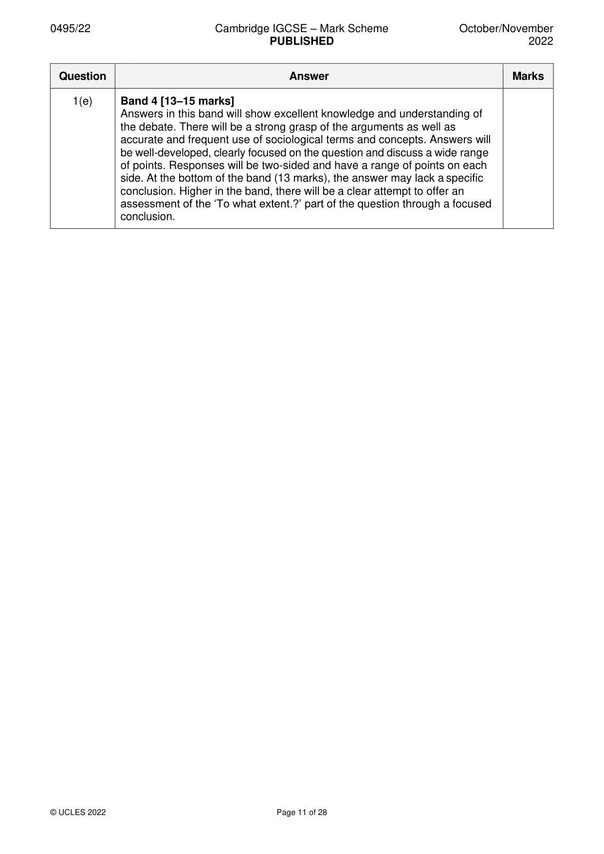 Mark scheme, page 11 of 28